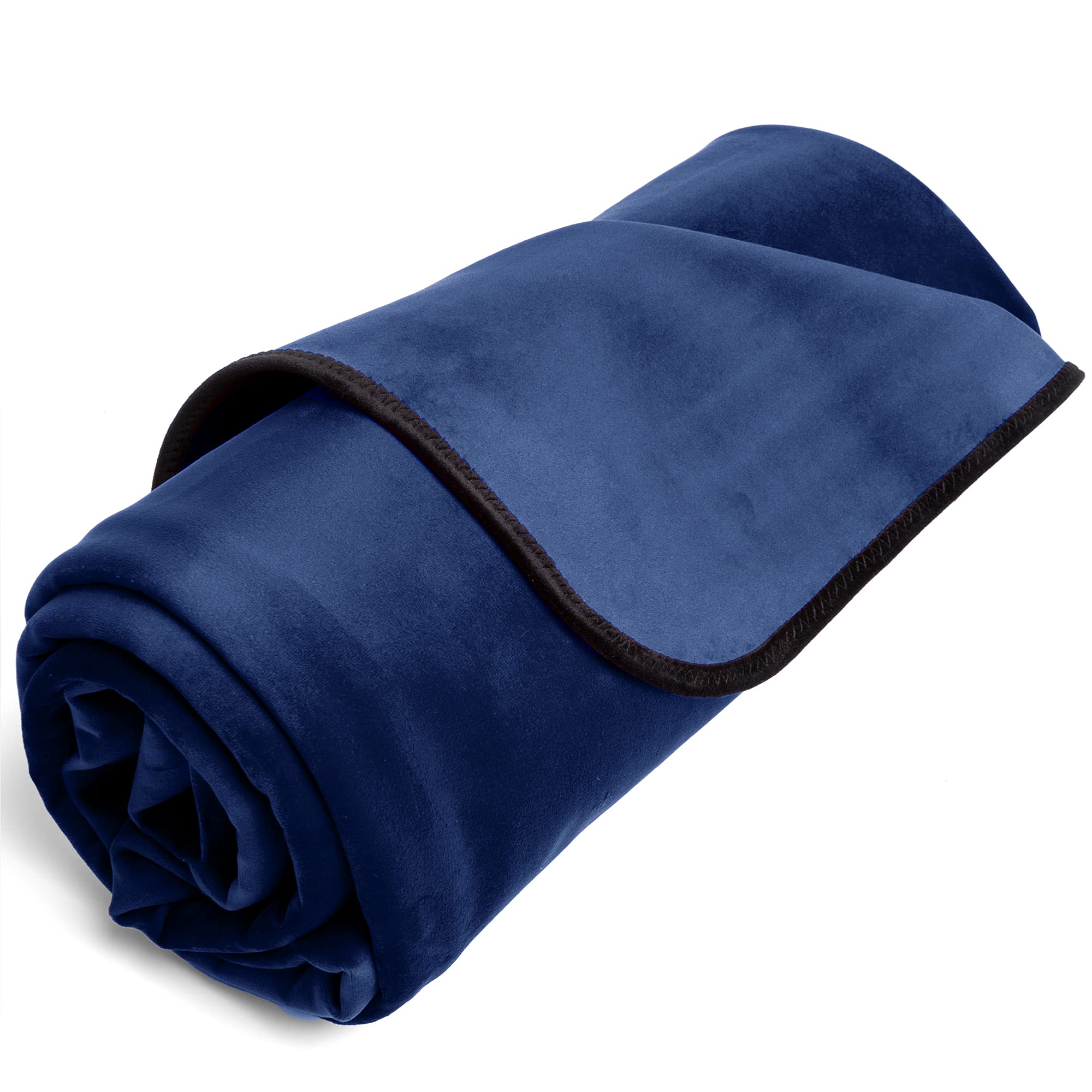 Liberator Fascinator Throw - Moisture-Proof Sensual Blanket, Mini Size, Microvelvet: Indigo