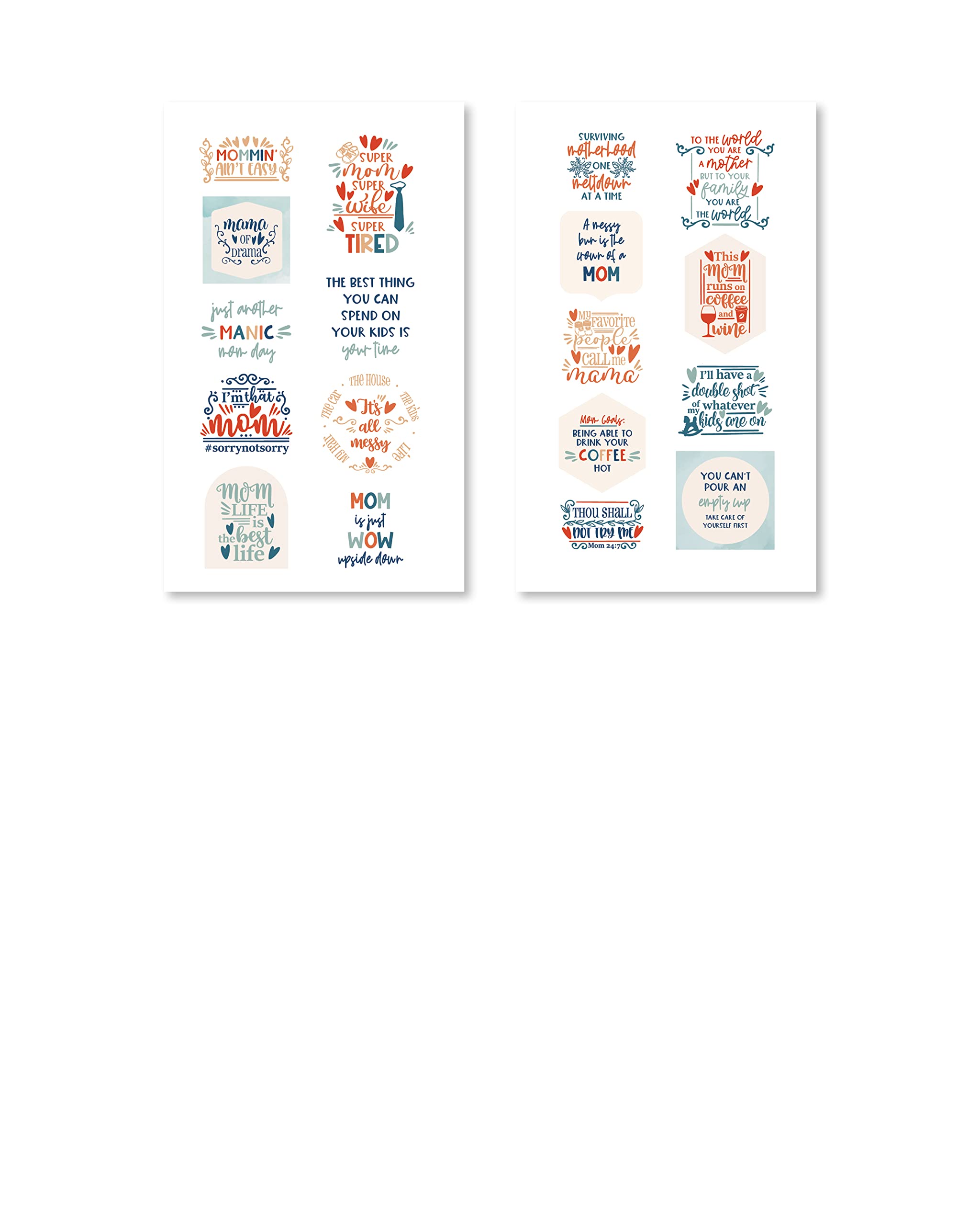 Rongrong Mom Life Planner Stickers Book for Planners, Calendars, Journals and Projects – Premium Quality Hand Drawn Perfect for Making The Most of Chaotic Mom Life - Scrapbook Accessories – 24 Pages: Rongrong Mom Life Planner Stickers Book for Planners, Calendars, Journals and Projects – Premium Quality Hand Drawn Perfect for Making The Most of Chaotic Mom Life - Scrapbook Accessories – 24 Pages