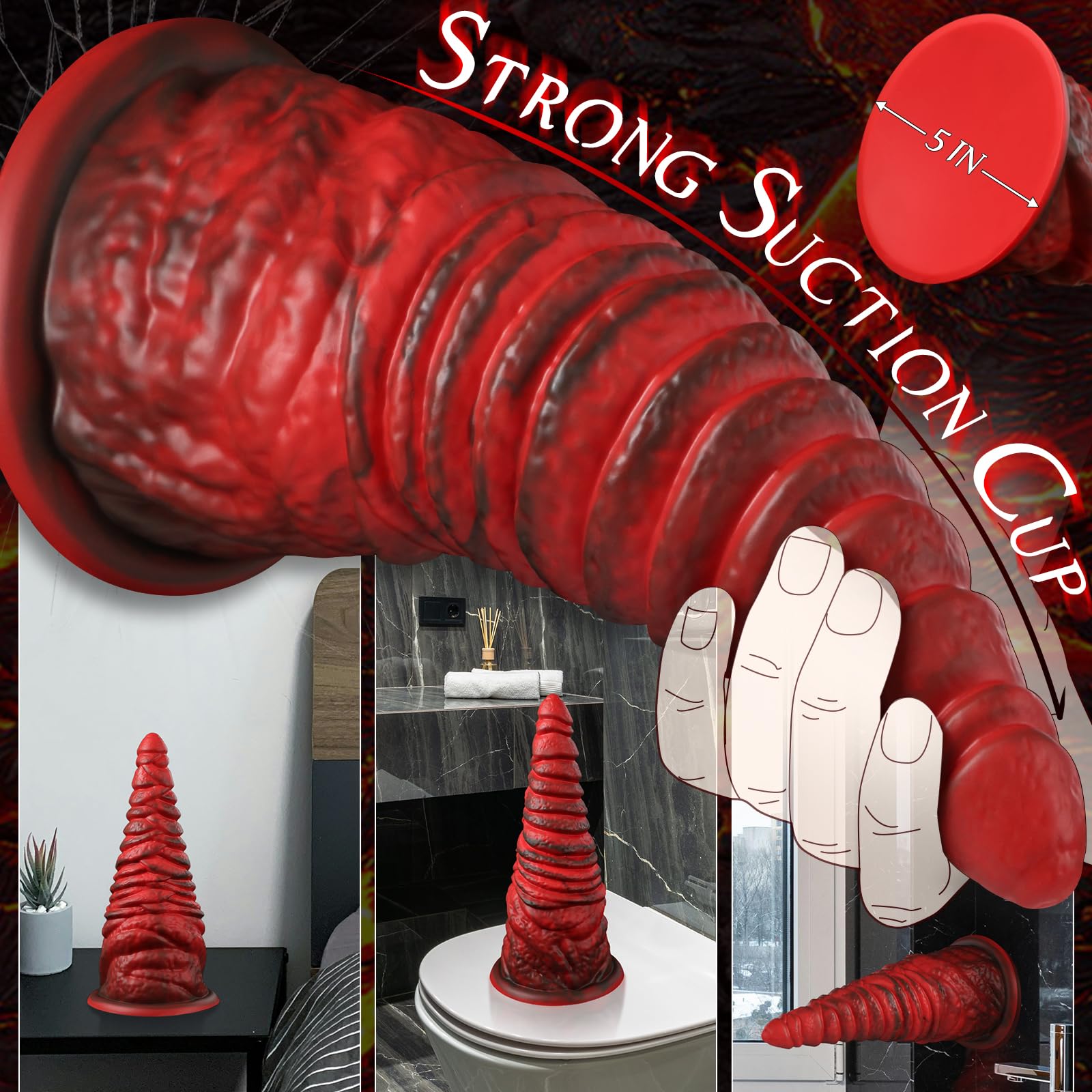 11'' XXL Butt Plug Anal Cone for Anal Stretcher, 4.3'' Diameter Huge Monster Butt Plug Anal Dilator for Anal Ease, Massive Tapered Dildo Adult Sex Toys for Gay Men Women Anal Gaper Training: 11'' XXL Butt Plug Anal Cone for Anal Stretcher, 4.3'' Diameter Huge Monster Butt Plug Anal Dilator for Anal Ease, Massive Tapered Dildo Adult Sex Toys for Gay Men Women Anal Gaper Training