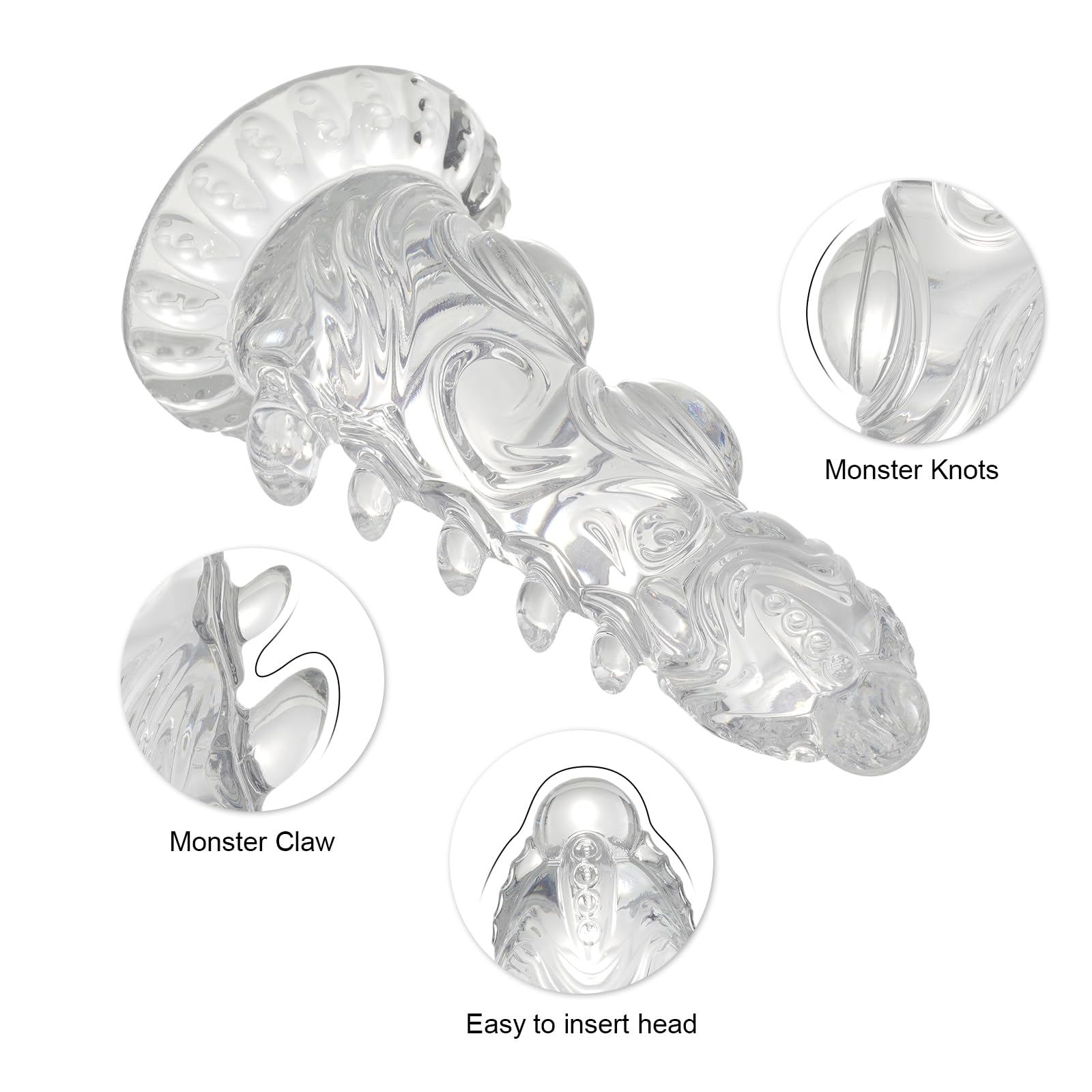 Wdrssfys Knot Dildo,Monster Dildo 7.6 in Clear Dildo with Strong Suction Cup,Dog Dildo Adult Sex Toys for Women Men and Couples: Wdrssfys Knot Dildo,Monster Dildo 7.6 in Clear Dildo with Strong Suction Cup,Dog Dildo Adult Sex Toys for Women Men and Couples