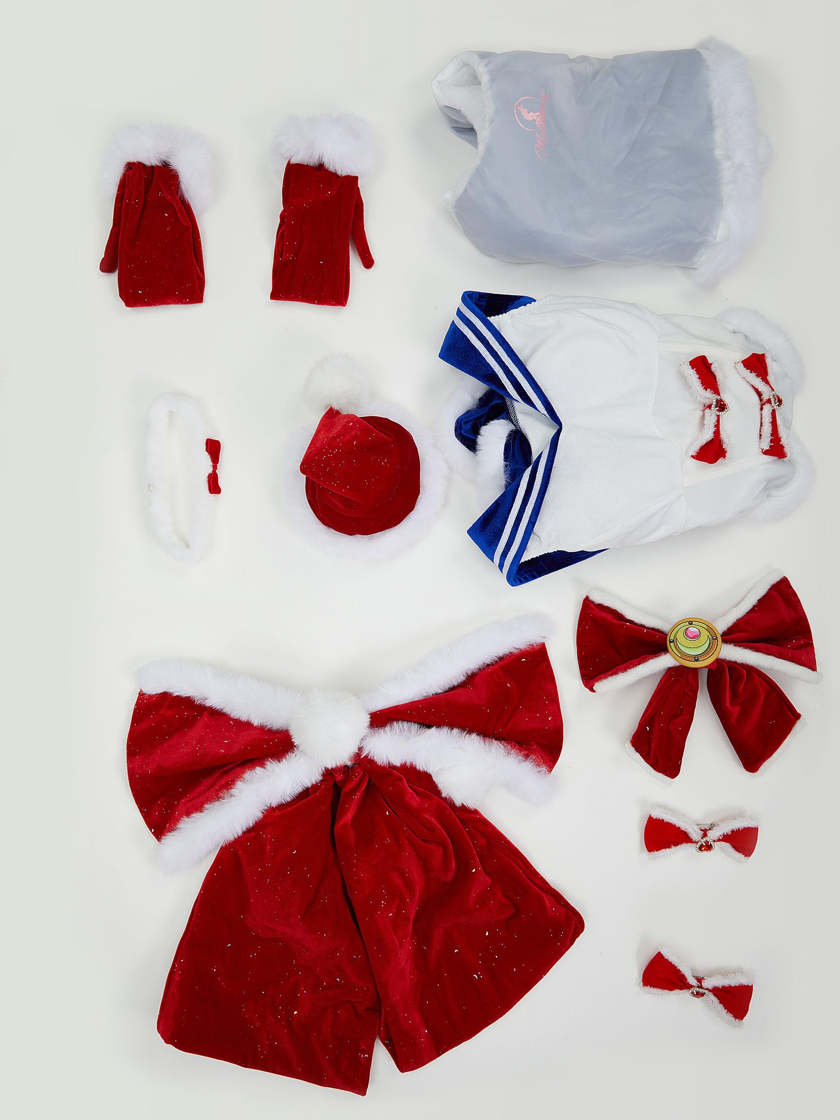Mobbunny Women Anime Cosplay Costume Blue School Fluffy Dress Valentine's Day JK Uniform Outfit with Cape: Large