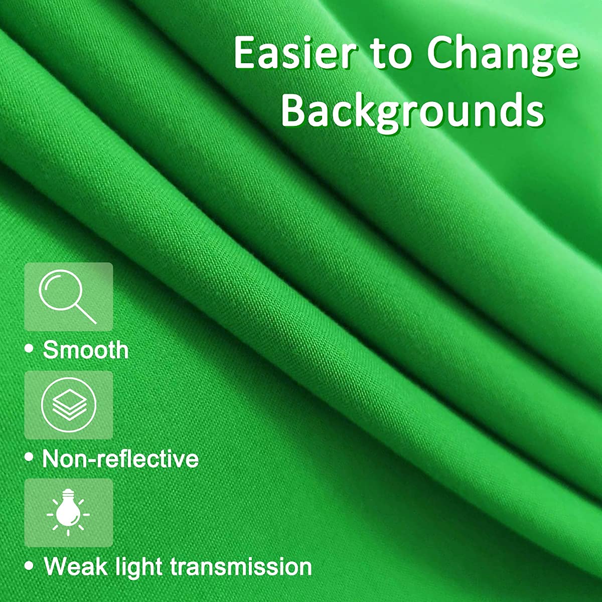 5X6.5ft Green Screen Backdrop with Stand Height Adjusted, Washable, Ironable Green Screen with T-Shape Background Stand Kit with Carrying Bag & Clamps for Streaming, Video, Zooming, Gaming: 6.5X9.6 FT Backdrop and 6.6X6.6FT stand
