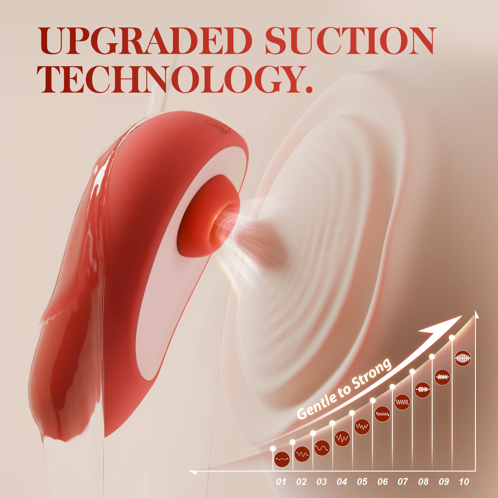 Sucking Vibrator Sex Toys for Women - MOOLIGIRL Clitoral Suction & Vibrating Stimulator, 7 Modes Rechargeable Mini Discreet Adult Toys for Female Couples, Anal Nipple Clit Sucker Rose Sex Toy