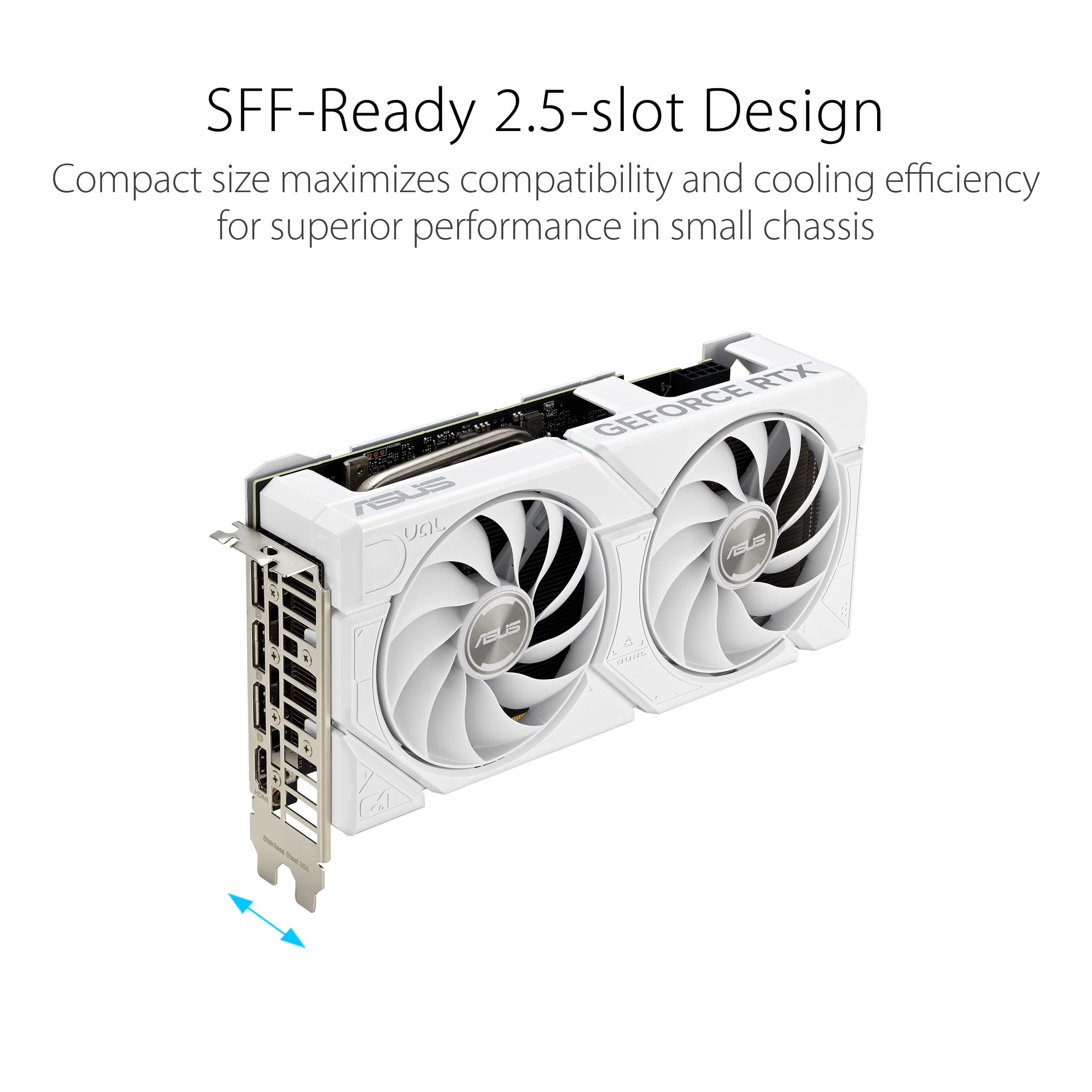 ASUS Dual NVIDIA GeForce RTX 3060 V2 OC Edition 12GB GDDR6 Gaming Graphics Card (PCIe 4.0, 12GB GDDR6 Memory, HDMI 2.1, DisplayPort 1.4a, 2-Slot, Axial-tech Fan Design, 0dB Technology): Dual Fans RTX4060|OC|White|EVO
