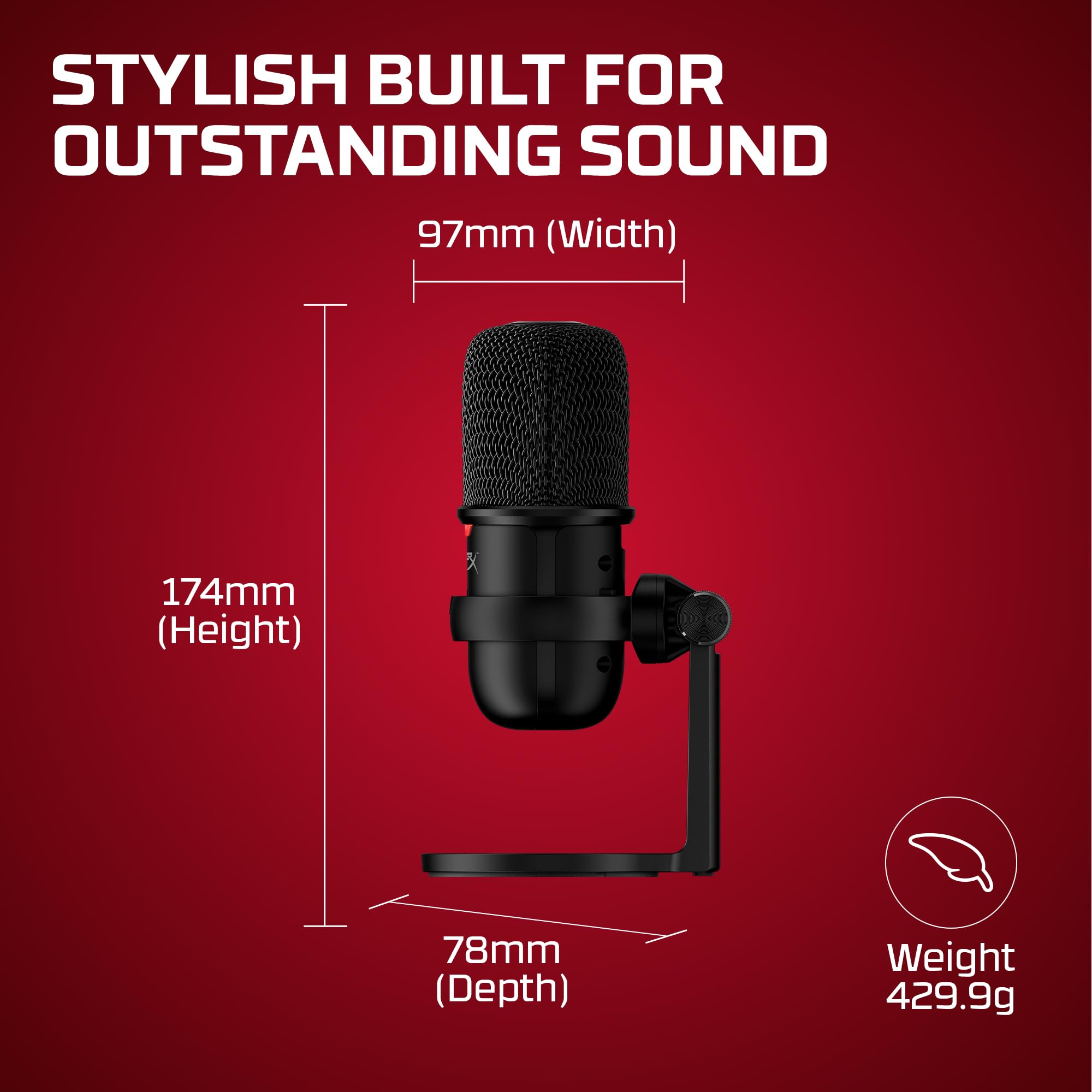 HyperX SoloCast – USB Condenser Gaming Microphone, for PC, PS4, PS5 and Mac, Tap-to-Mute Sensor, Cardioid Polar Pattern, great for Streaming, Podcasts, Twitch, YouTube, Discord,Black: Microphone Black