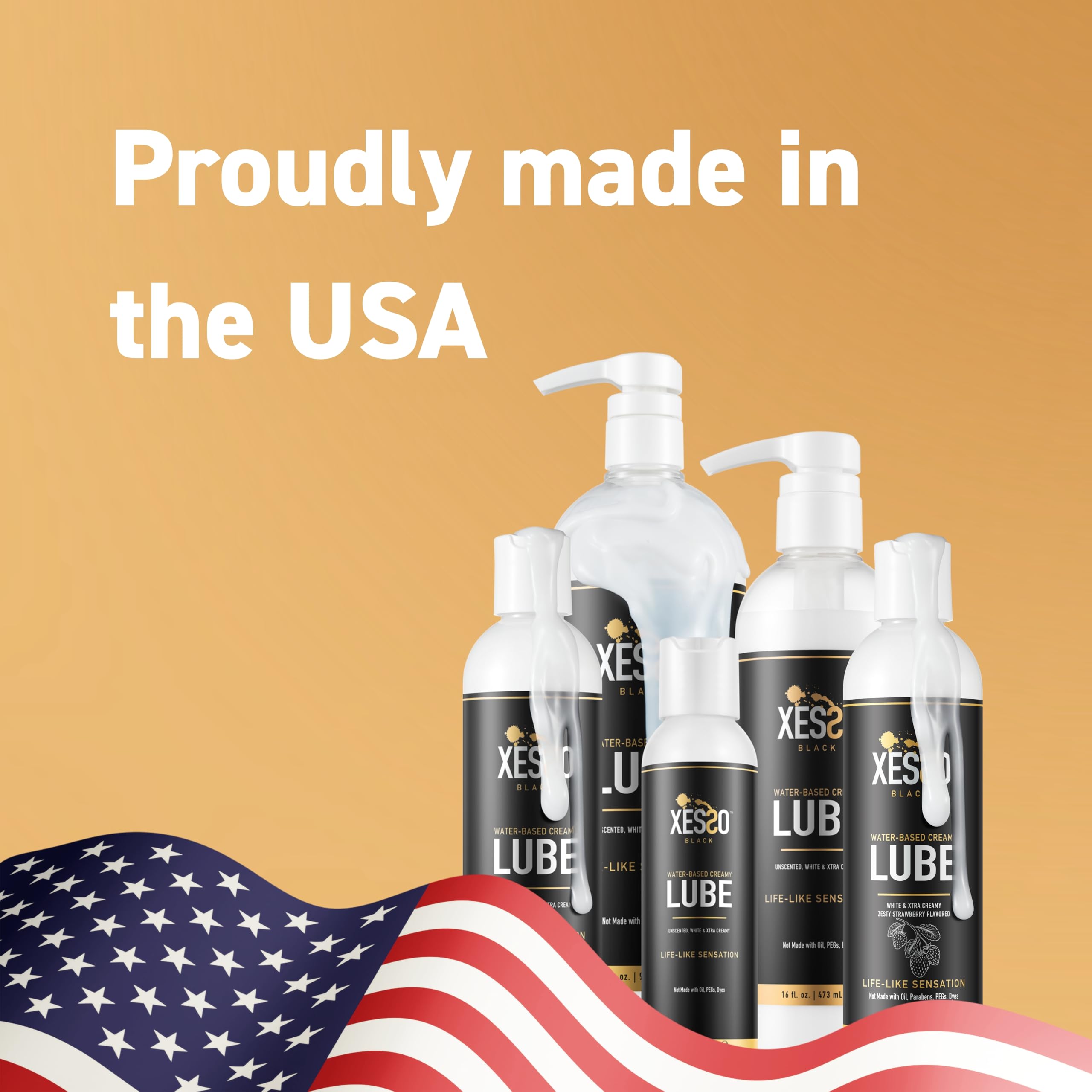 XESSO Water-Based Creamy Lube, Unscented 2 Packs of 32 fl oz, Total 64 fl oz. Thick White Gel-Like Slippery Glide Hypoallergenic for Women Men Couples. Made in USA. Discreet Package Package May Vary: 32 Fl Oz (Pack of 1)