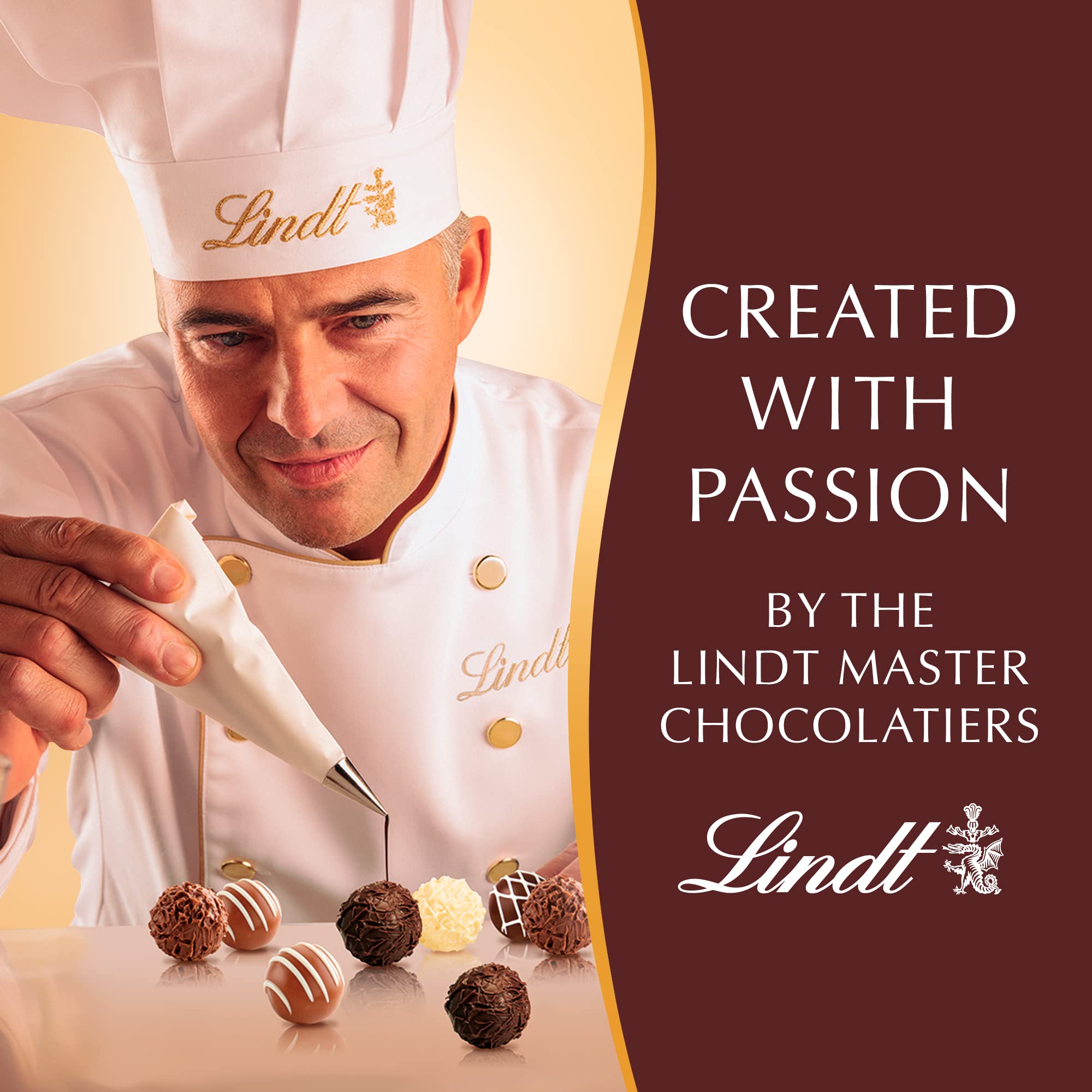 Lindt Gourmet Truffles Chocolate Candy Truffles Gift Box, Assorted Chocolate Truffles, 2.8 oz.