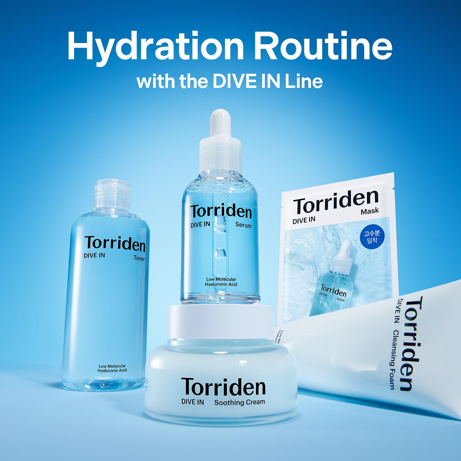 Torriden DIVE IN Hyaluronic Acid Serum 50ml(1.69 fl.oz.) * 2 (Pack of 2) | Deep Hydration to Get Glow Skin | Hyaluronic Acid, Panthenol, Allantoin | Korean Facial Serum: Pack of 2 (1.69 fl.oz x 2)