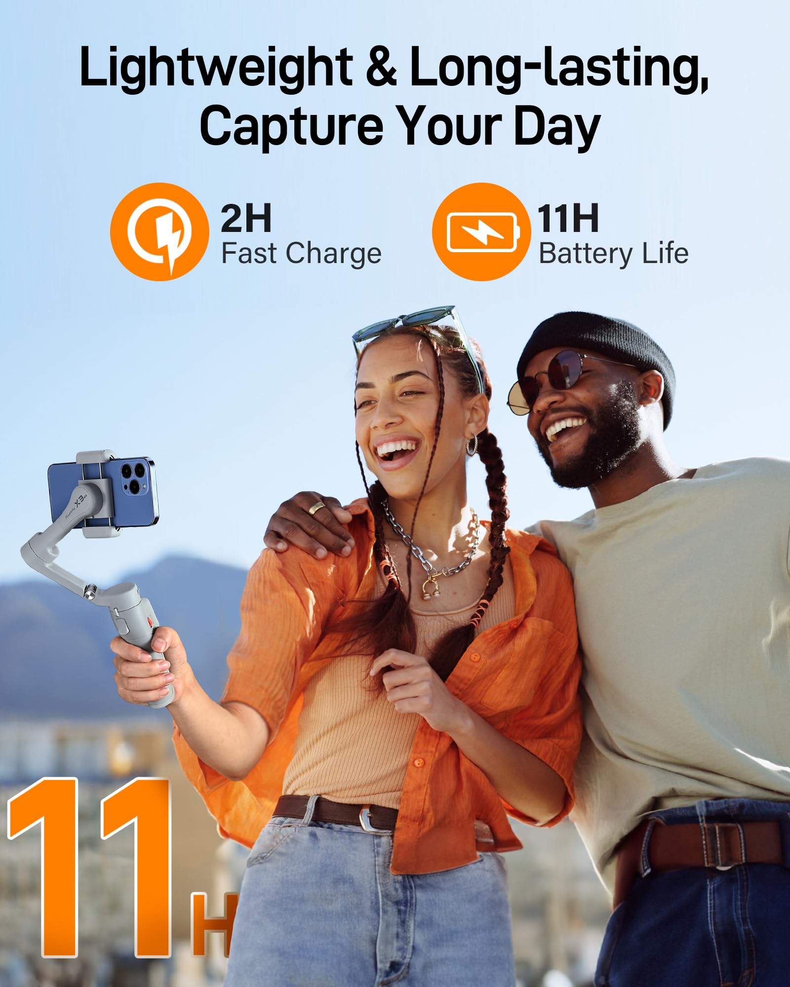 hohem iSteady X3 SE Gimbal Stabilizer for iPhone, Phone Stabilizer with Detachable Remote Control, Portable Foldable 3-Axis Phone Gimbal for Android & iPhone 16 15 Pro Max, Ideal for Travel Vlogging: iSteady X3 SE Grey