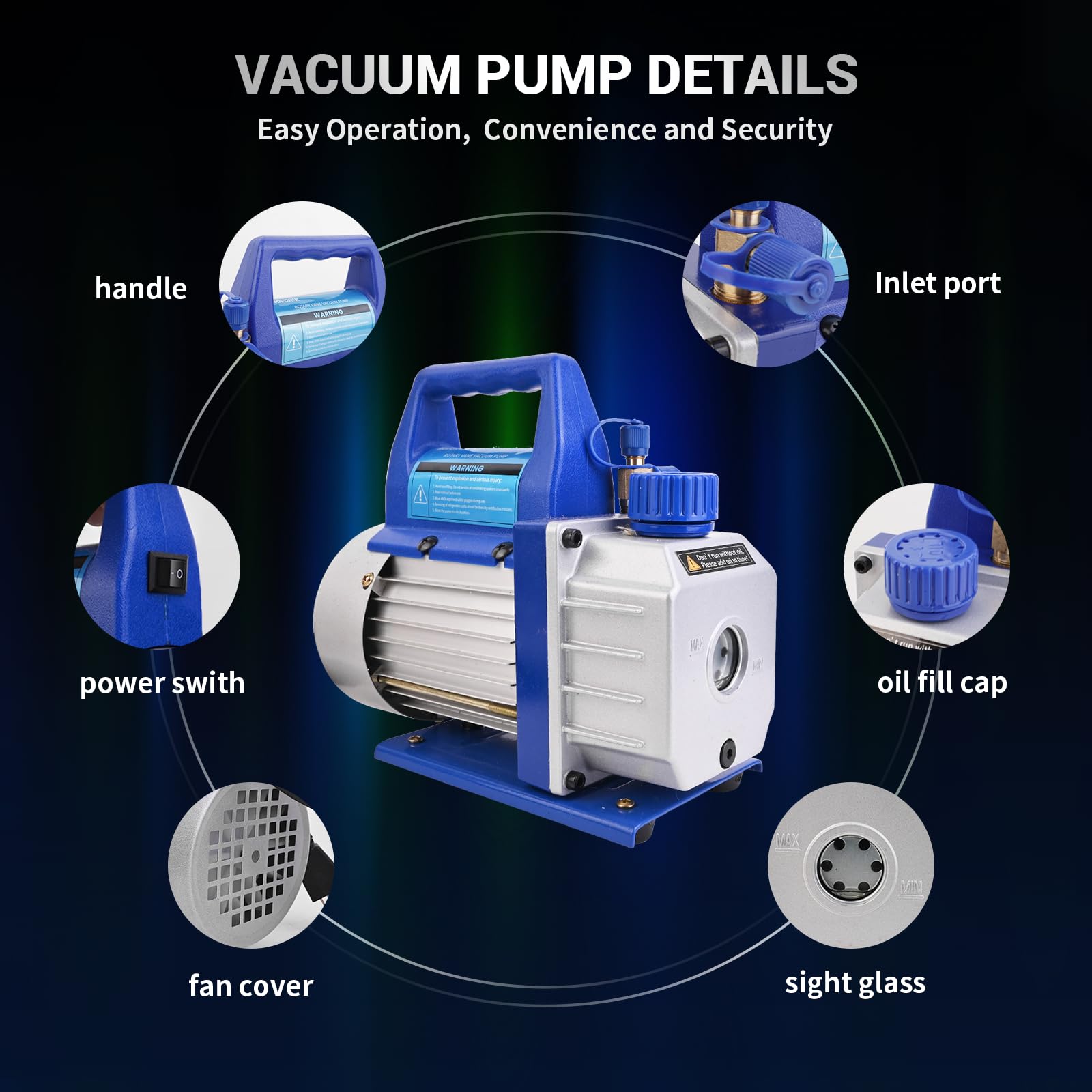 novorik 3 Gallon Vacuum Chamber with 3.6 CFM Pump, Single Stage Vacuum Chamber Pump Kit with Acrylic Lid for Stabilizing Wood, Degassing Silicone Resin, Epoxies thumbnail 3