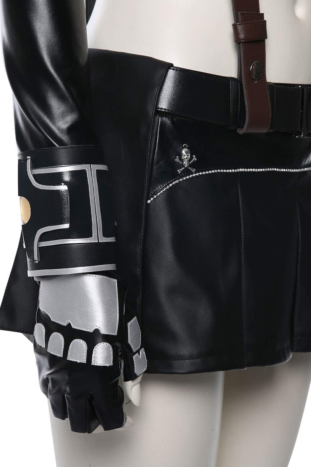 COSTHAT Womens Cosplay Costume Outfit Halloween Black Uniform: Black and White X-Small