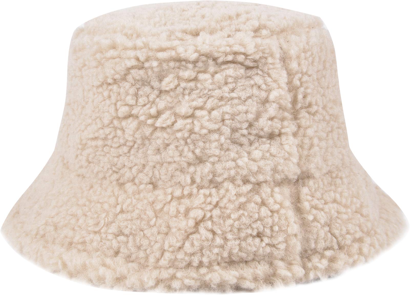 ChezAbbey Faux Fur Bucket Hat, Fuzzy Furry Winter Warm Fisherman Cap, Fluffy Teddy Sherpa Clothe Hats for Women Men Girls thumbnail 3