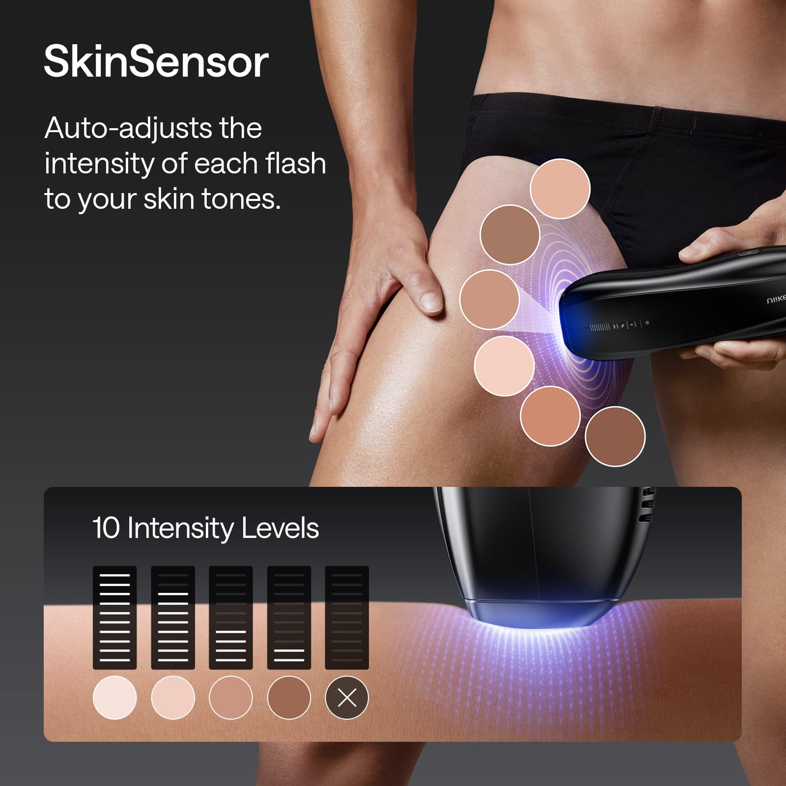 Ulike X IPL Hair Removal Device, Laser Hair Removal with Ice-Cooling, Dual Lights & Skin Senor for Nearly Painless & Long-Lasting Hair Removal, 3 Modes Tailored for Stubborn Hair, Gift for Smooth Skin thumbnail 5