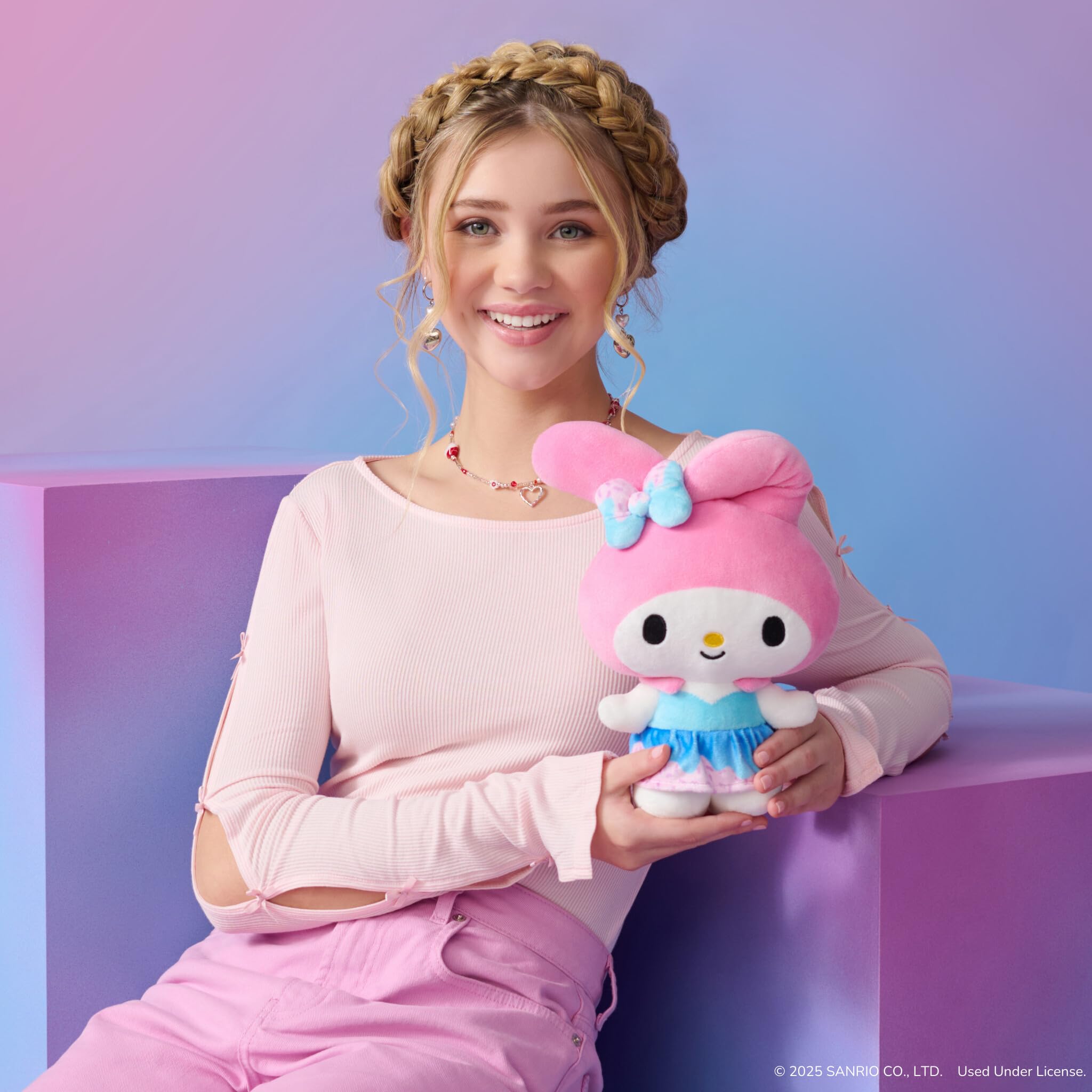 Hello Kitty and Friends - 8-Inch My Melody Candy Wonderland Plush - Officially Licensed Sanrio Product from Jazwares - Ages 6+