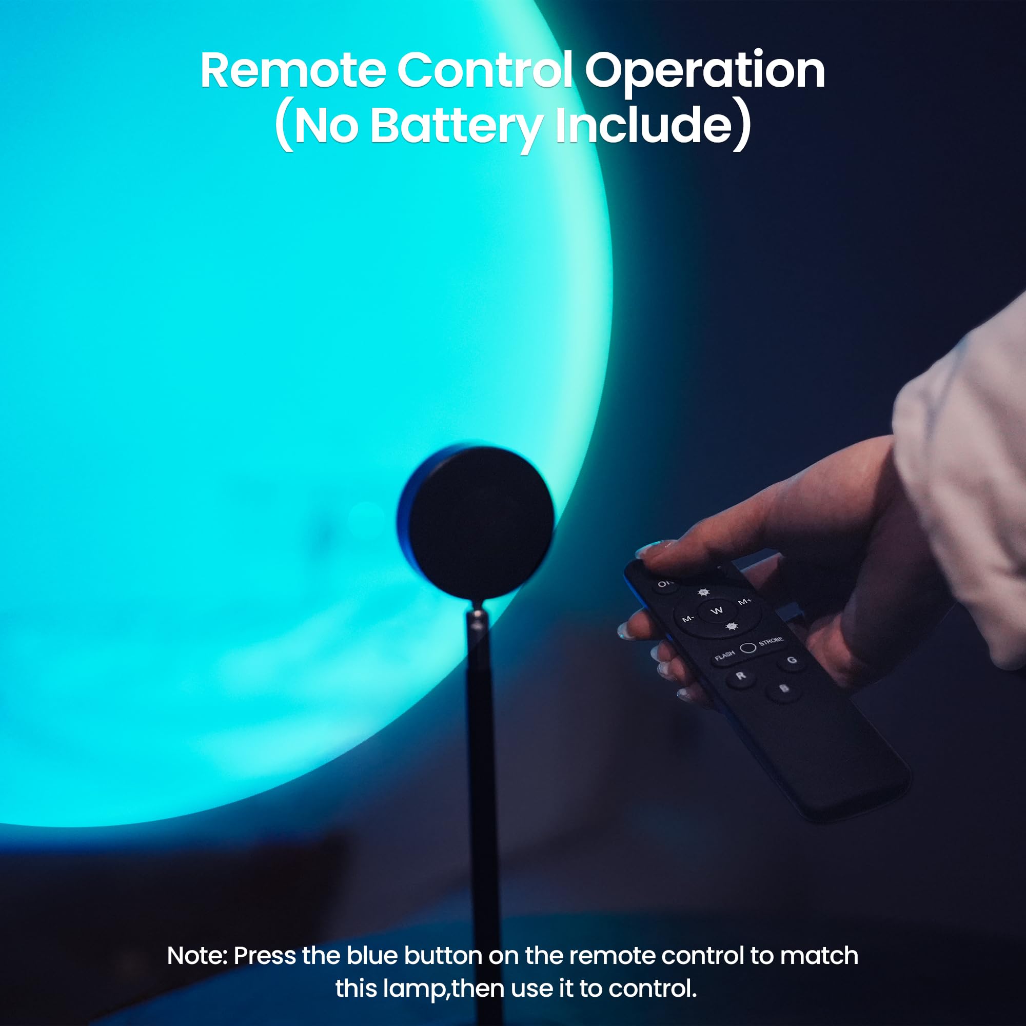 Tsrarey Sunset Lamp Projector with Remote Control, Multiple Colors LED APP Control Sunset Light Three Control Methods Night Light for Room Decor/Christmas Gifts/Photography/Party/Bedroom Decor: Remote&APP
