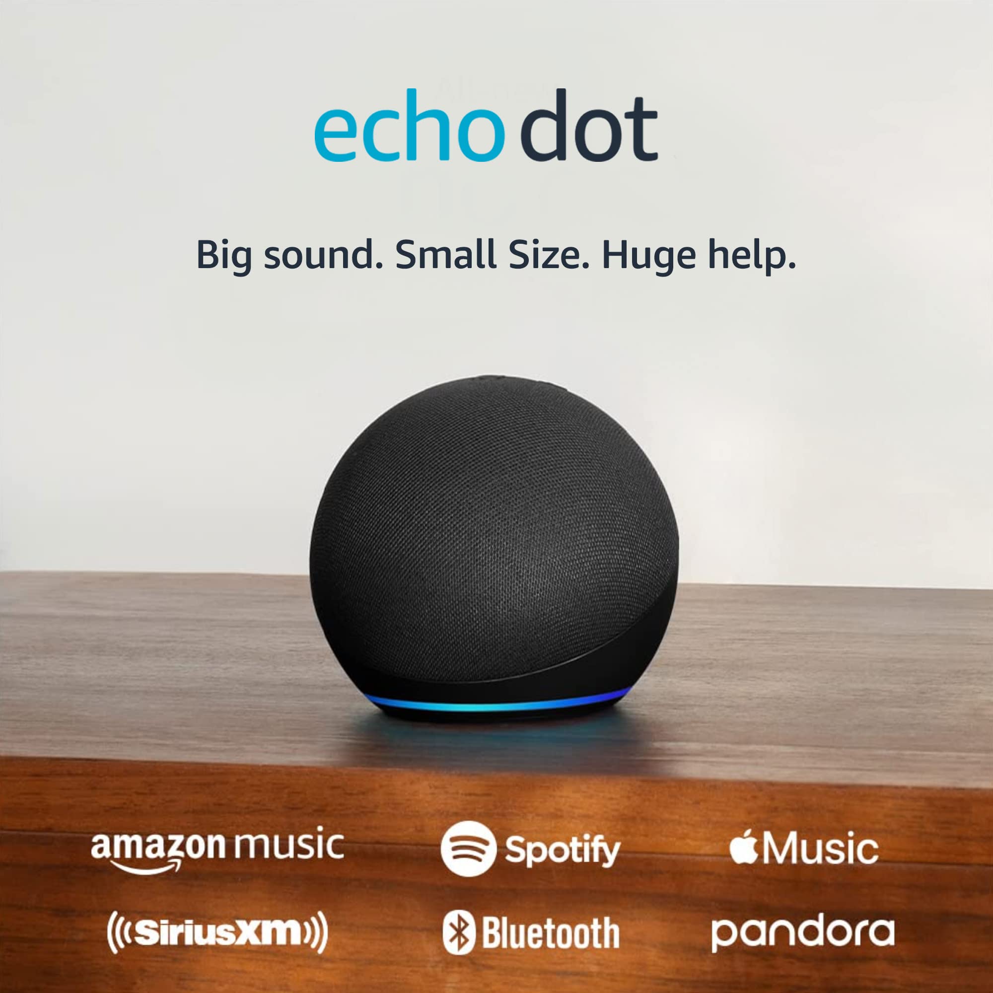 Amazon Echo Dot (newest model), Vibrant sounding Alexa speaker, Great for bedrooms, dining rooms and offices, Charcoal: Charcoal Device only