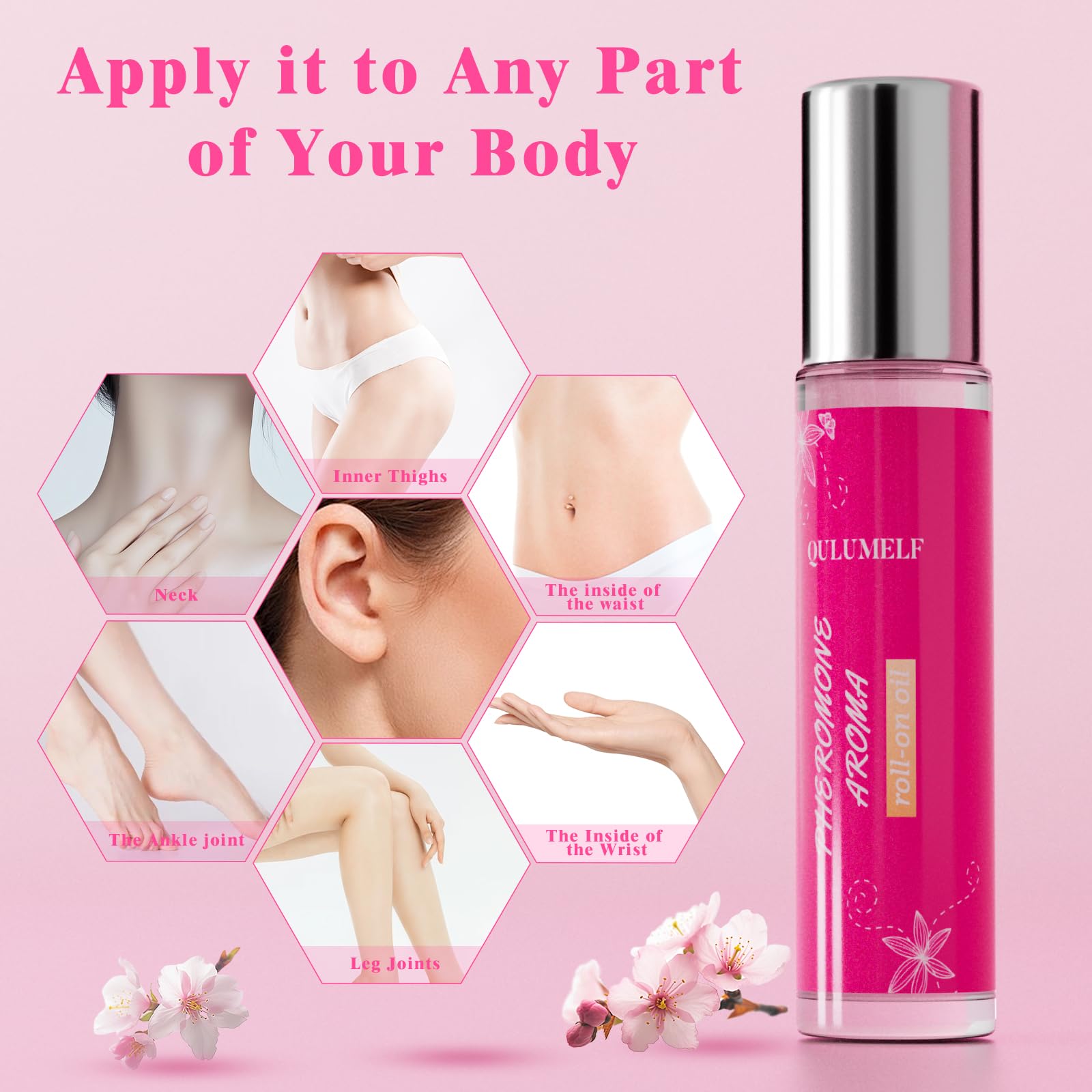 QULUMELF Pheromone Perfume for Women,Fragrance Pheromone Cologne Attract Men, Long Lasting Women's Perfume, Roller Ball Design, Portable and Fruity