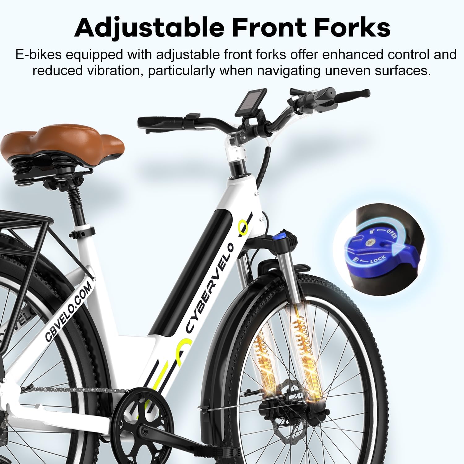 Cybervelo 1000 Peak Electric Bike for Adults,up 80 Miles Removable Battery Ebike, 26" Electric E Bike with 7-Speed,Adult Electric Bicycles for Commute Beach Snow Womens All Terrain