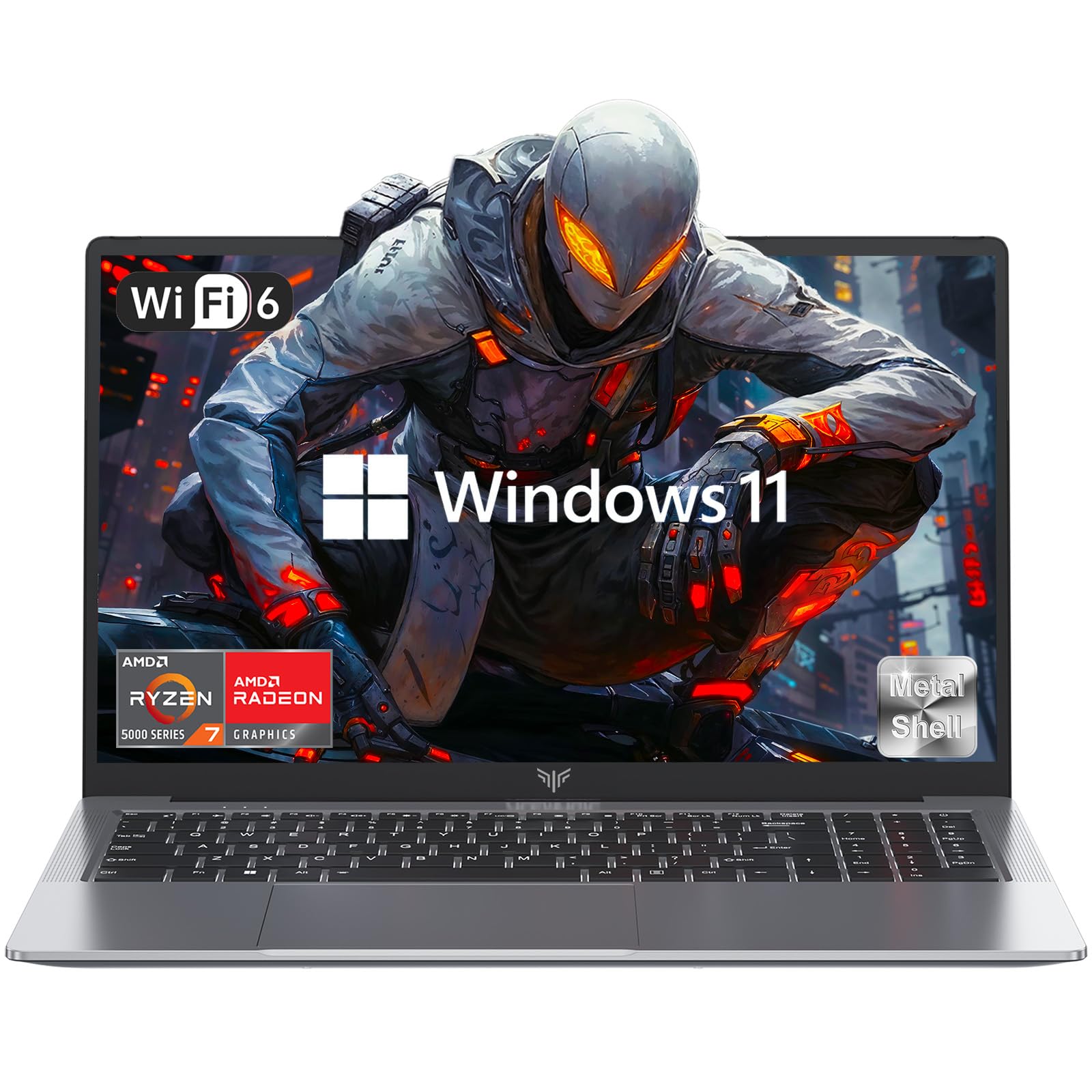 KAIGERR 2025 Laptop, Laptop Computer with Intel Quad-Core Processor(Up to 3.6GHz), 16GB DDR4 512GB SSD Windows 11 Laptop, 15.6" IPS 1080P, Metal Shell, USB3.2: Gaming Laptop, Laptop with AMD Ryzen 7 5825U (8C/16T, Up to 4.5GHz), 16GB RAM 512GB NVMe SSD Laptop Computer, Radeon RX Vega 8 Graphics, 16.1-inch FHD Display, WiFi 6, 53Wh Battery, Backlit KB