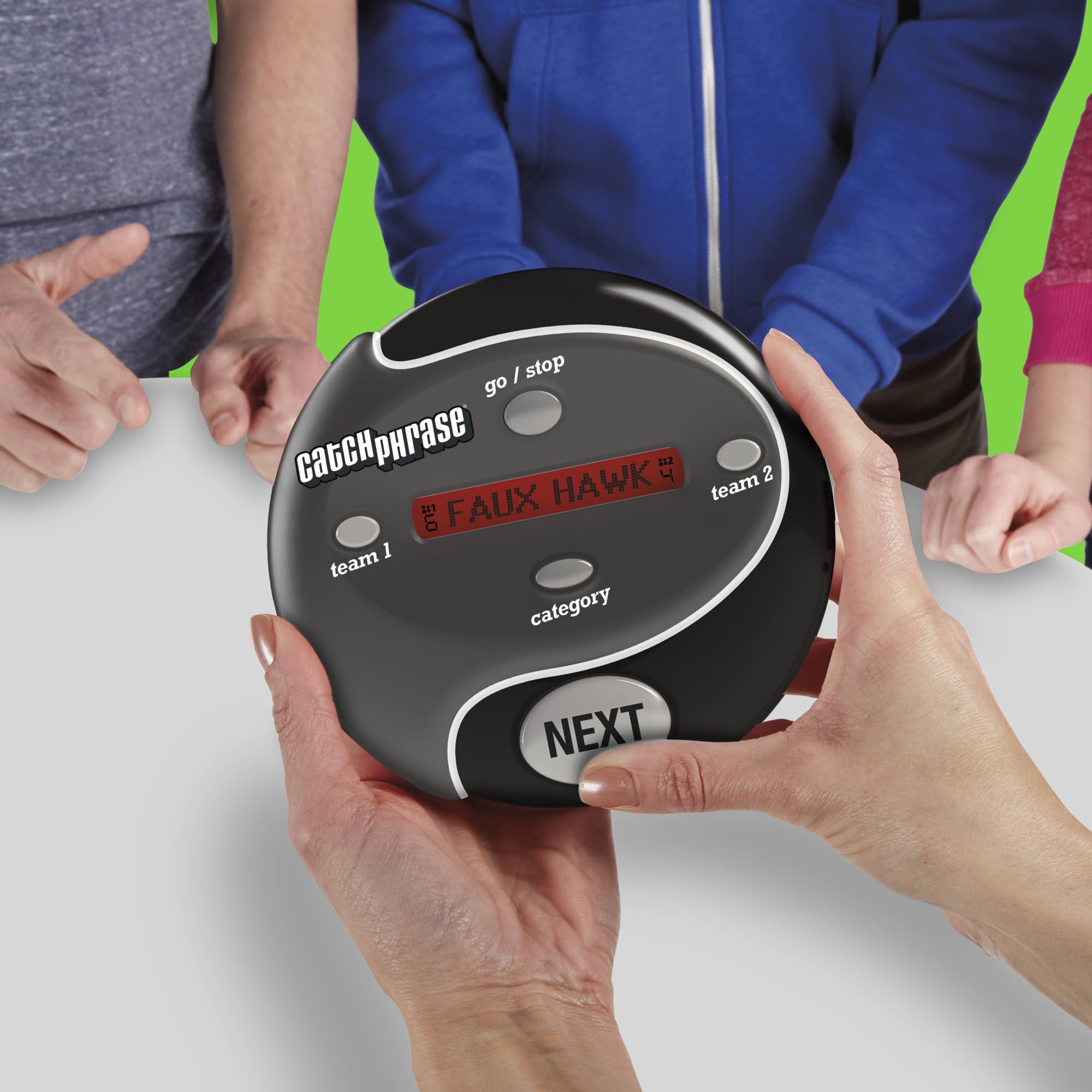 Hasbro Gaming Catch Phrase Electronic Game | Fun Active Handheld Party Games for Adults, Teens, and Kids | 4 or More Players, 2 Teams | Portable Summer Travel Activities | Ages 12+ (Amazon Exclusive)