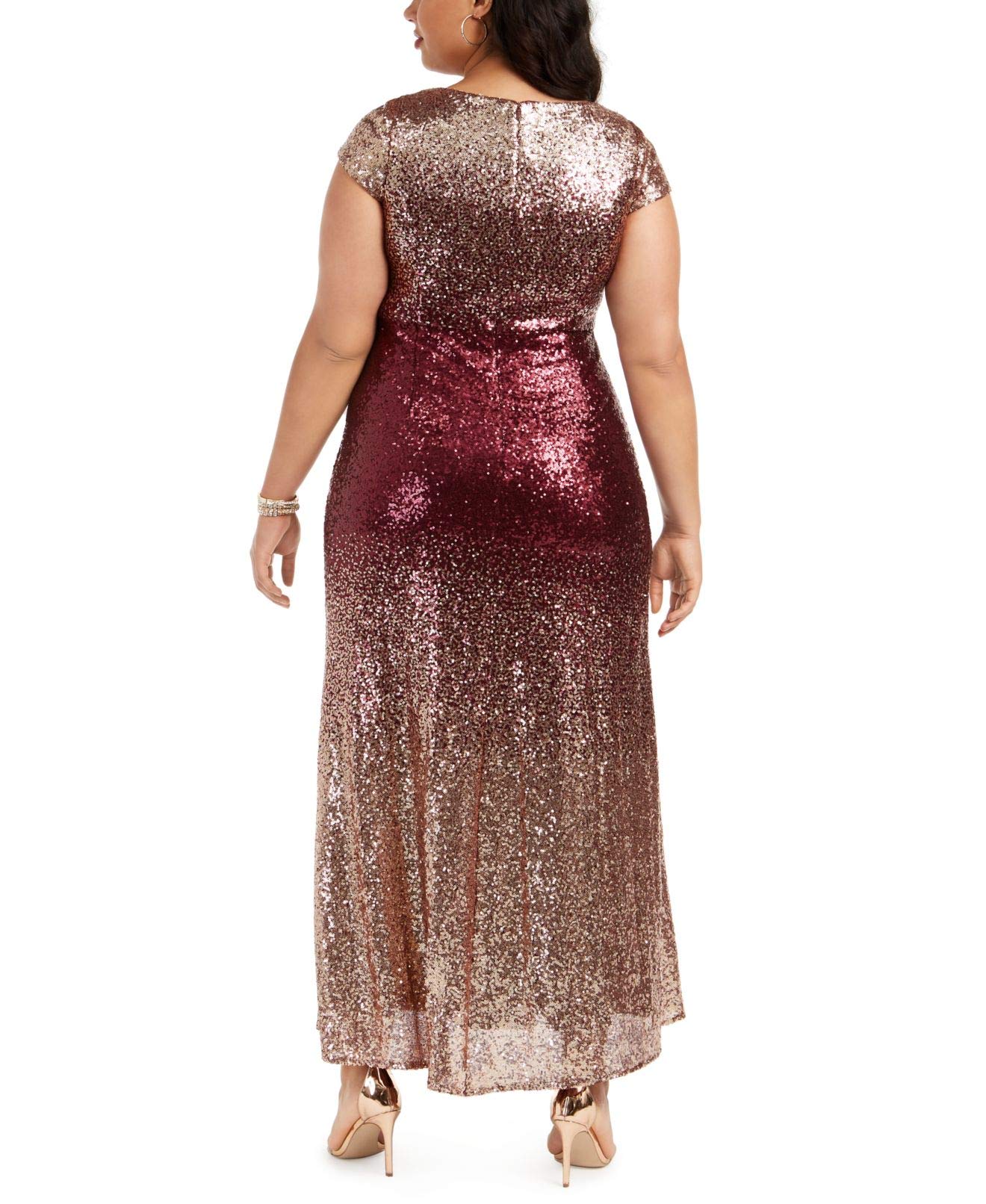 Alex Evenings Women's Plus Size Long Sequin Dress thumbnail 3