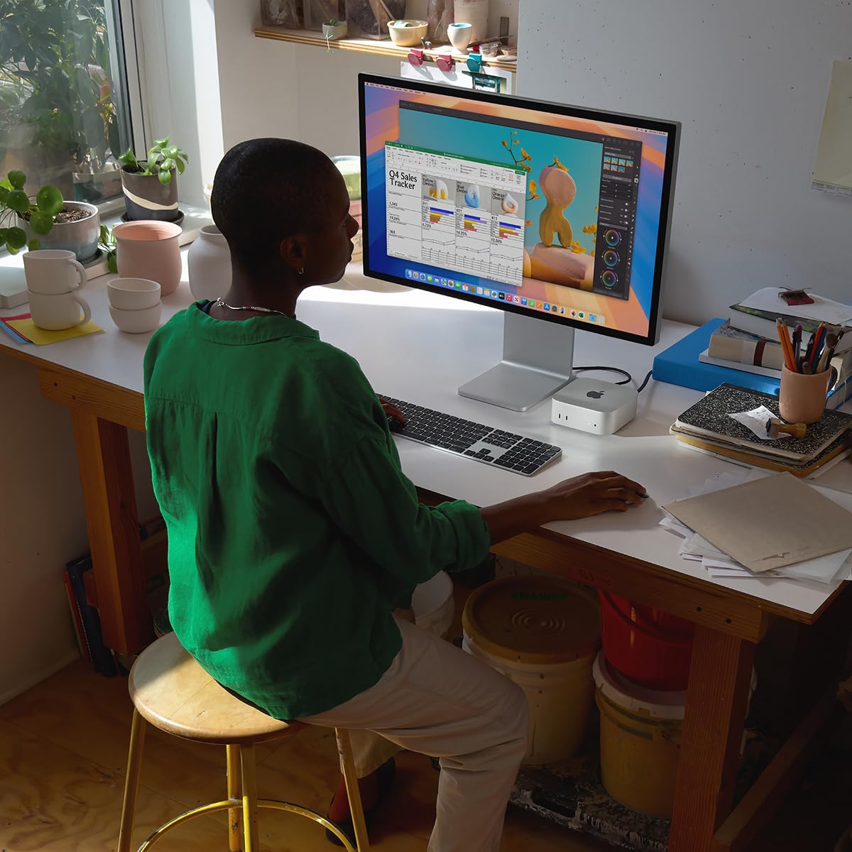 Apple 2024 Mac Mini Desktop Computer with M4 chip with 10‑core CPU and 10‑core GPU: Built for Apple Intelligence, 16GB Unified Memory, 512GB SSD Storage, Gigabit Ethernet. Works with iPhone/iPad