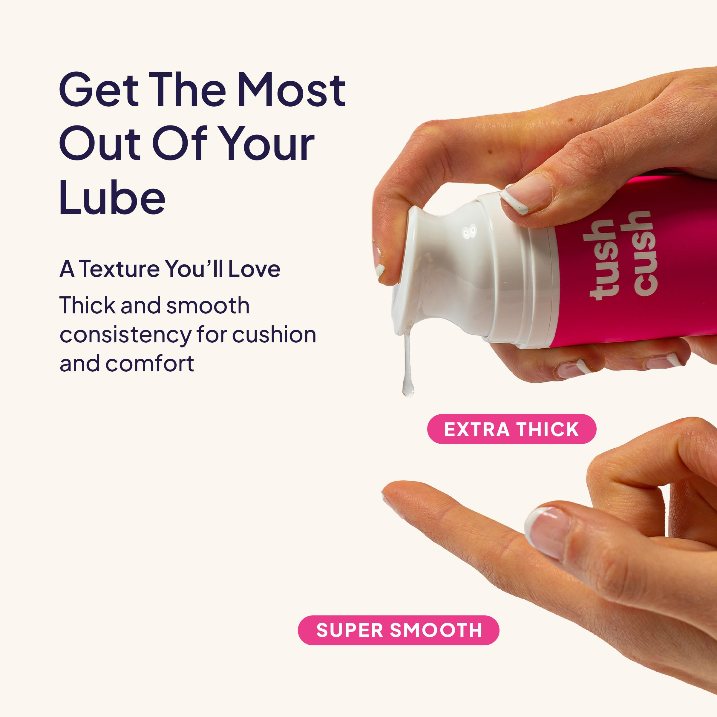 Hello Cake , Thick Water-Based Personal Lubricant for Use with Adult Toys, Non-Drip Jelly Lube for Men, Women, and Couples, 3.3 fl oz: Tush Cush