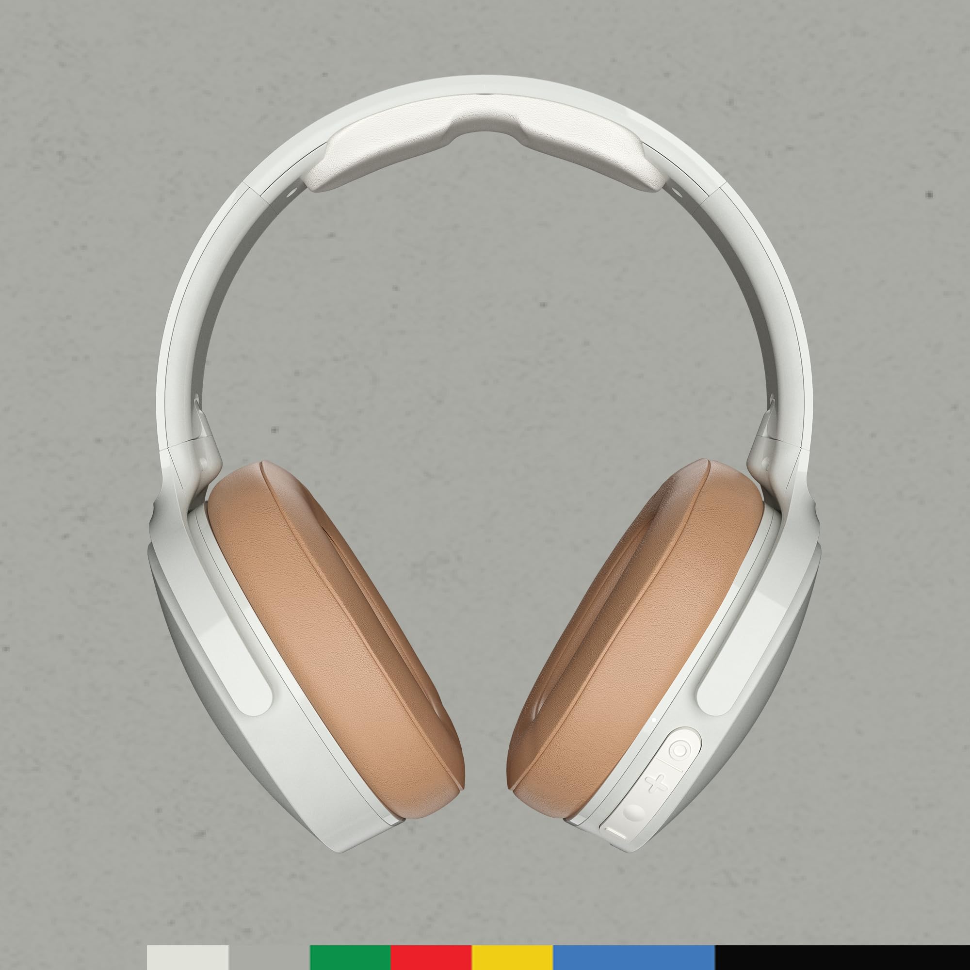 Skullcandy Hesh ANC Wireless Over-Ear Bluetooth Headphones with Charging Cable, Active Noise Cancelling, Up to 22 Hrs Battery, Foldable Lightweight Design, Microphone for iPhone Android -: Mod White