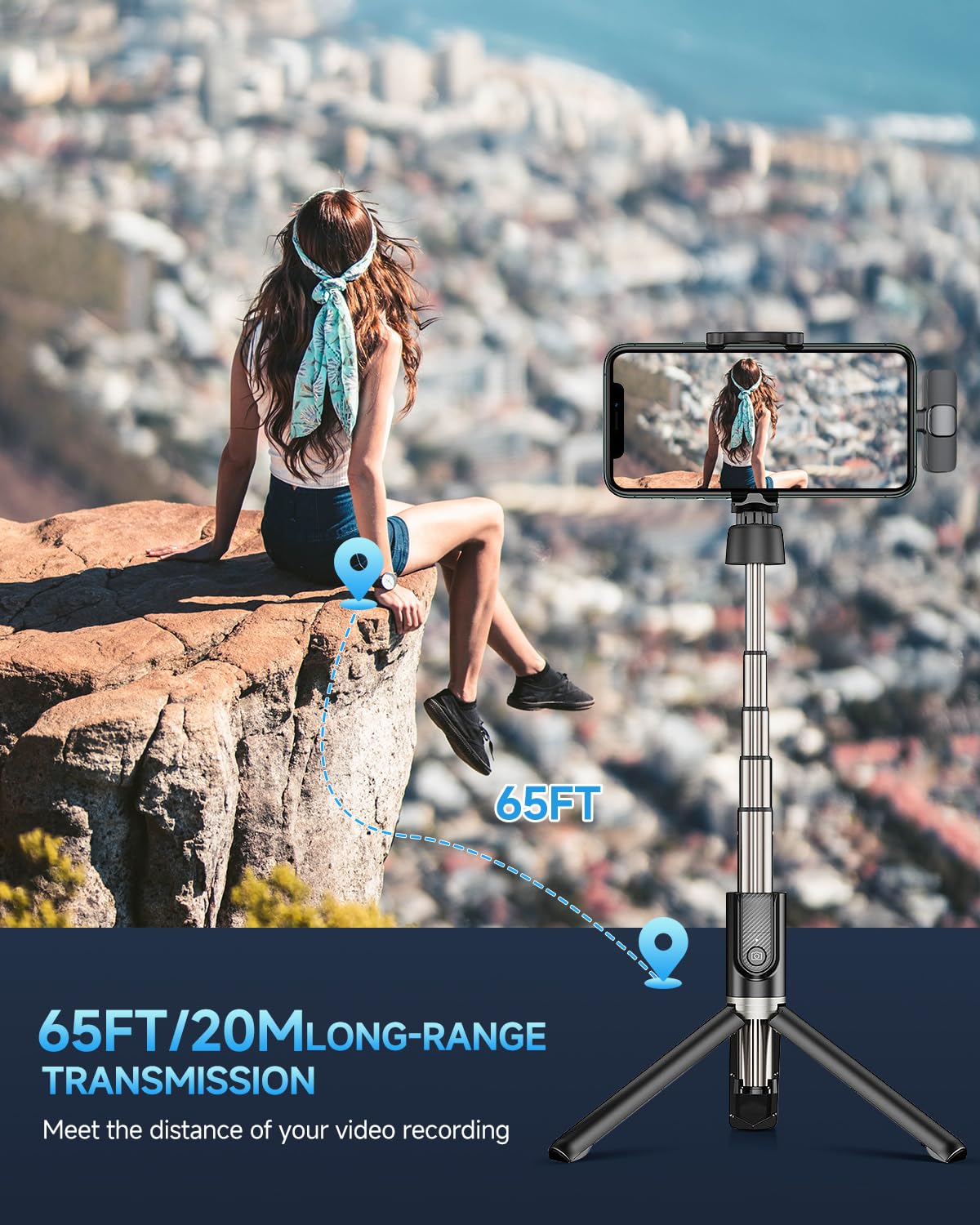 Professional Wireless Lavalier Microphone for iPhone iPad (for iPhone 14 and Below), Cordless Omnidirectional Clip Mic, Plug-Play Microphone for Interview Video Podcast Vlog YouTube: Lightning-1 Mic Black.