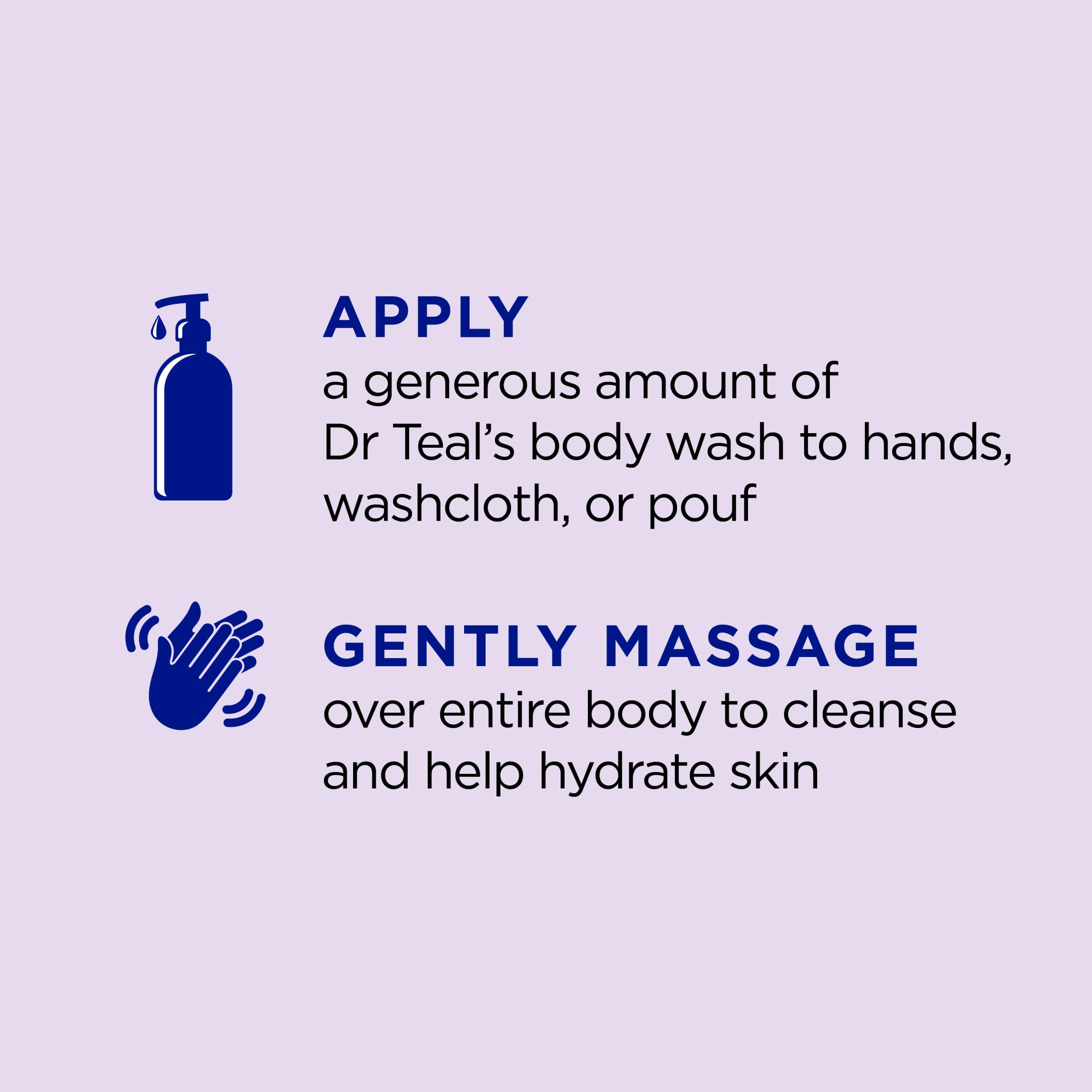 Dr Teal's Body Wash with Pure Epsom Salt, Soothe & Sleep with Lavender, 24 fl oz (Pack of 2) thumbnail 3
