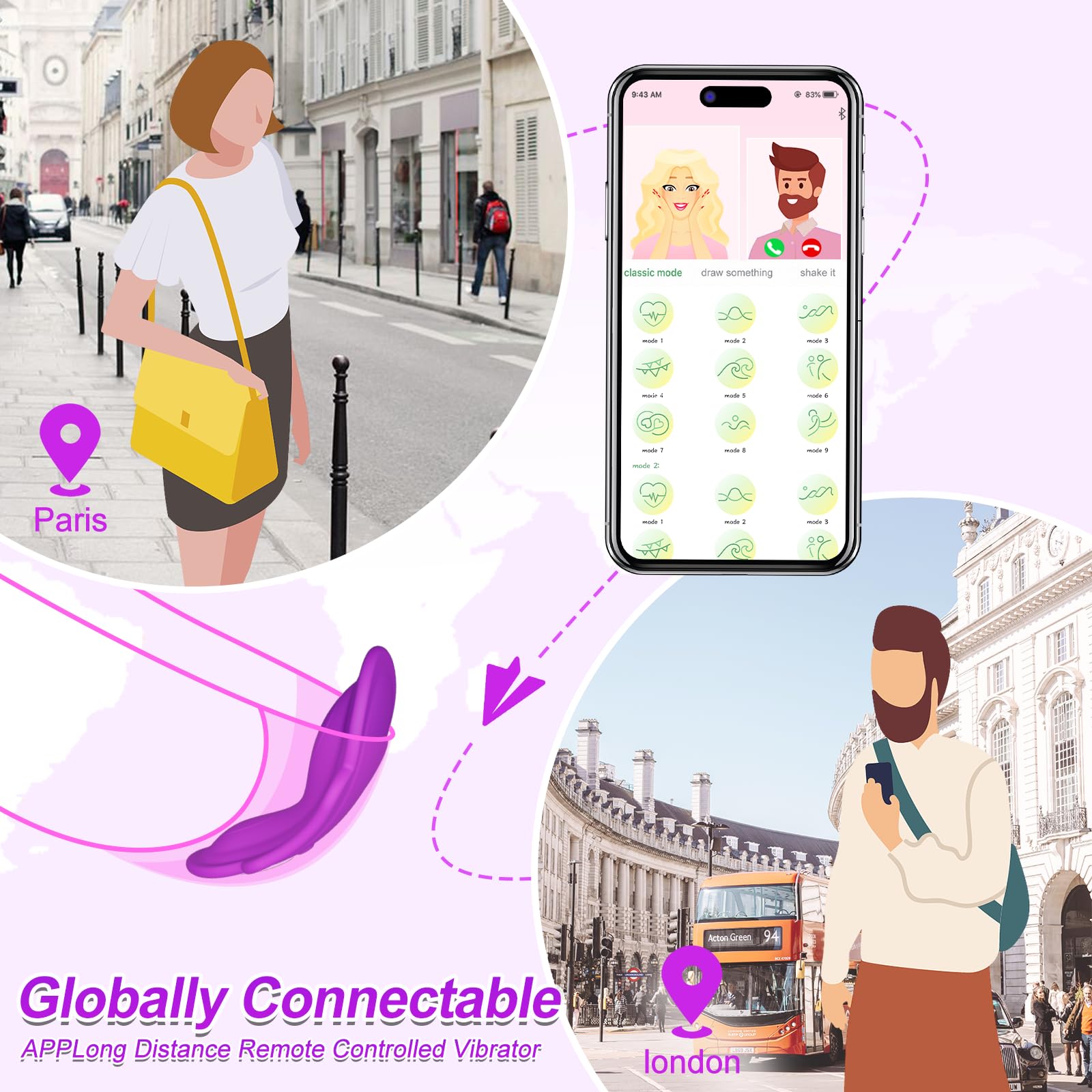 Wearable Panty APP Remote Control Vibrators Adult Sex Toys for Women or Couples, Clitoral Mini Egg Bullet Butterfly Vibrator Rose Toy, G Spot Dildo Vagina Stimulator with Tongue Licking Sex Machine
