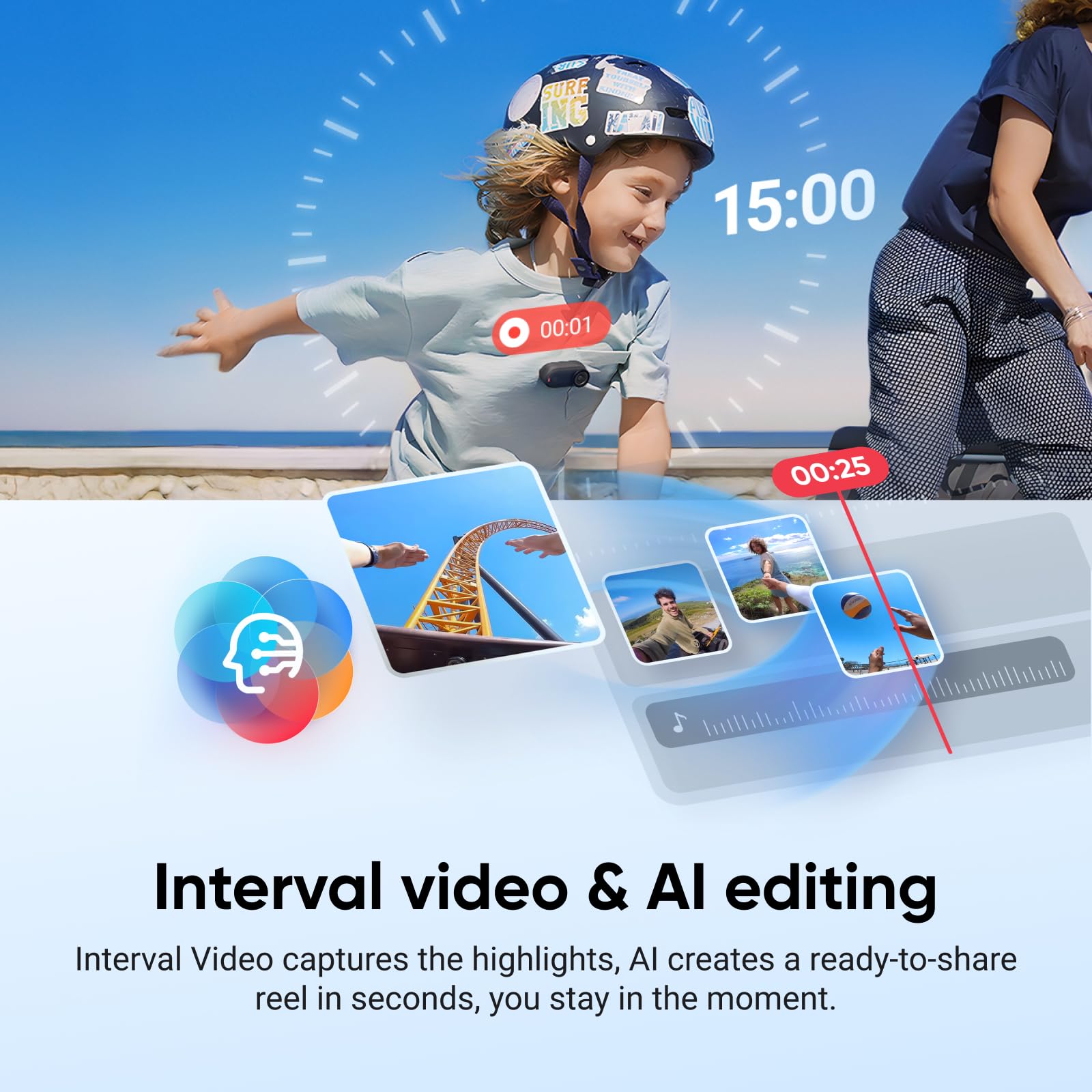 Insta360 GO 3S - 128 GB Black 4K Tiny Portable Vlogging Camera, Hands-Free POVs, Mount Anywhere, Stabilization, 140 Min Battery Life, 10m Waterproof, Pet POV: Black Standard Bundle