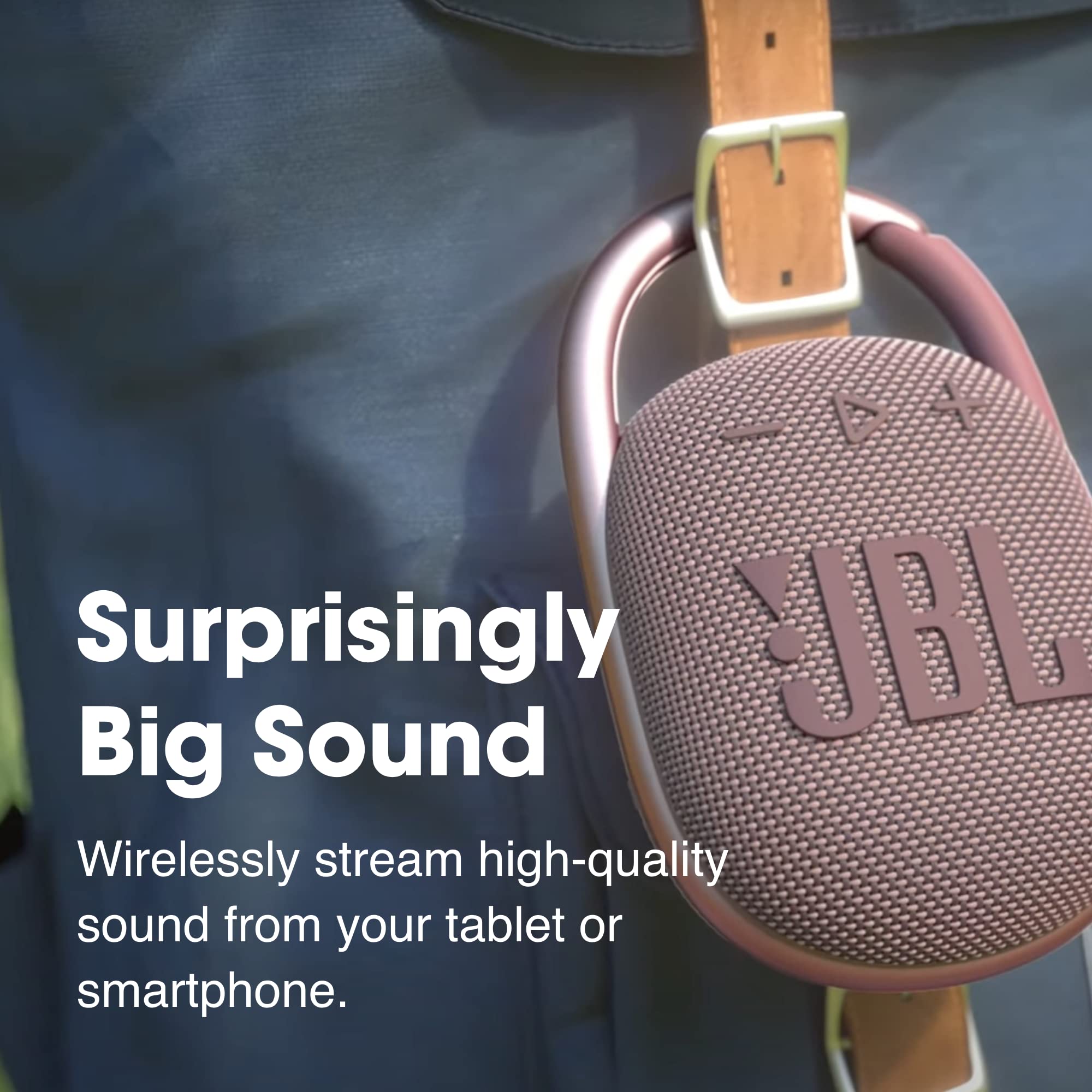 JBL Clip 4,  - Portable Bluetooth 5.1 Speaker - Up to 10 Hours of Play - Waterproof & Dust Resistant - Includes Noise & Echo-Canceling Speakerphone: Teal