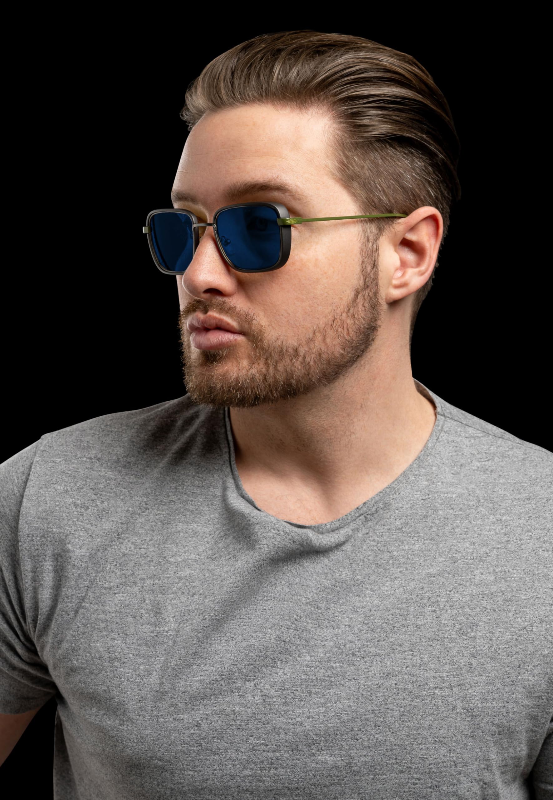 Fallout GUNNAR Gaming, Computer, Blue Light Blocking Glasses – Exclusive Vault 33 Glasses – Patented Lens Technology: Gunmetal/Olive Sun
