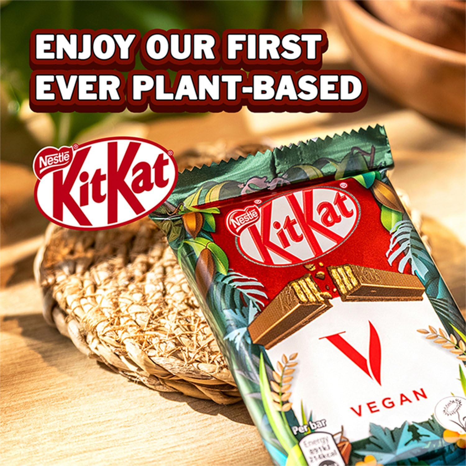 KitKat Vegan 4 Finger Bar, 41.5g - Plant Based Chocolate Wafer Bar, Dairy Free Healthy Chocolate, 1.46 Ounce