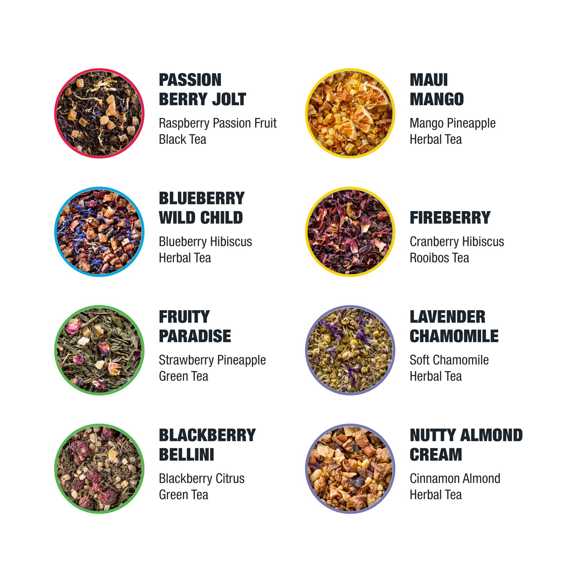 Tiesta Tea 8 Loose Leaf Dry Flight Mother’s Day Tea Gift Set Sampler | Assorted Herbal, Black, and Fruit Teas | High to No Caffeine | Hot & Iced Ready | 8 Resealable Sample Pouches: Best Seller Tea Sampler Set
