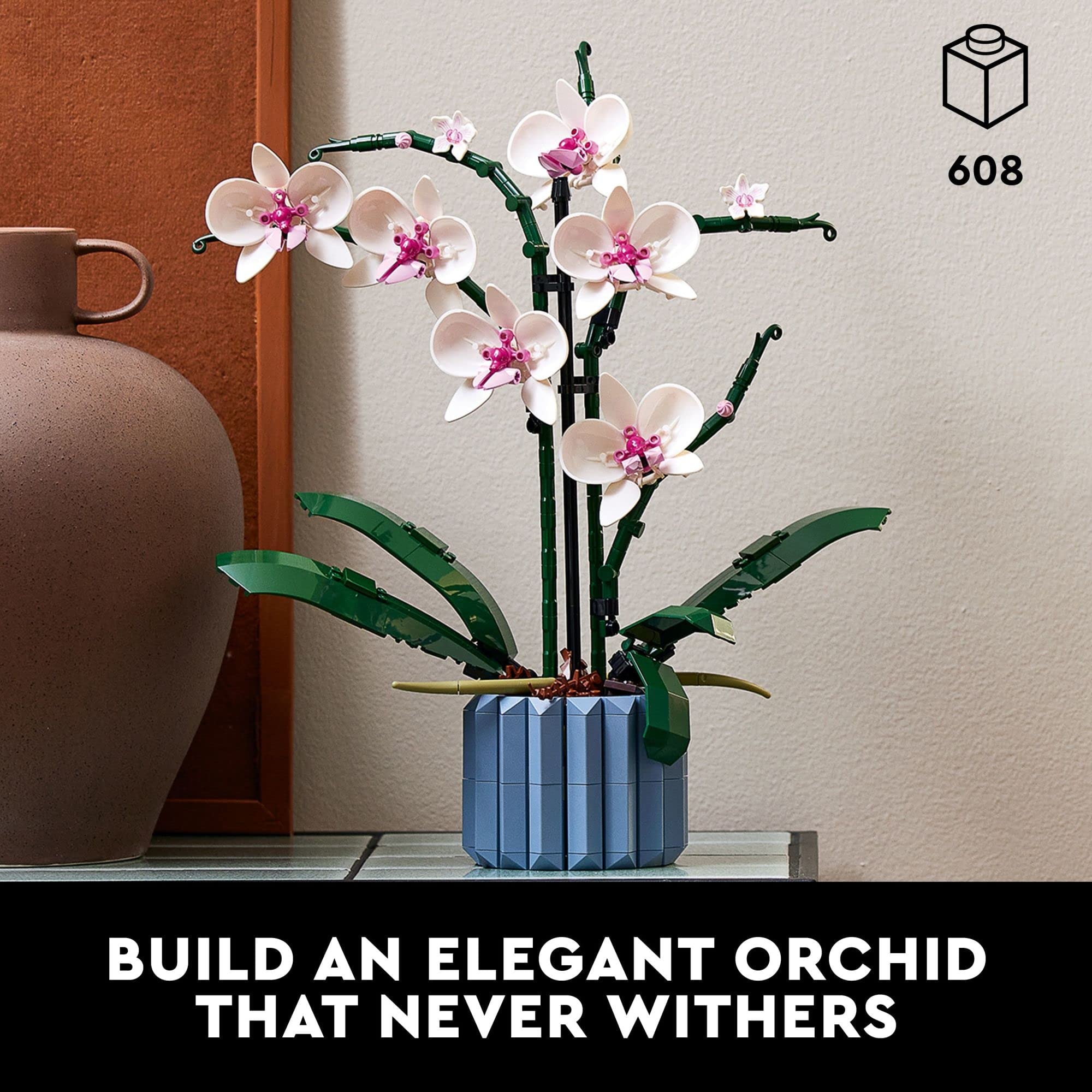 LEGO Botanicals Orchid - Artificial, Fake Indoor Flowers Building Set for Home, Kitchen, Desk Decoration, Adults Ages 18+ - Gift for Mother's Day - 10311 - Image 2