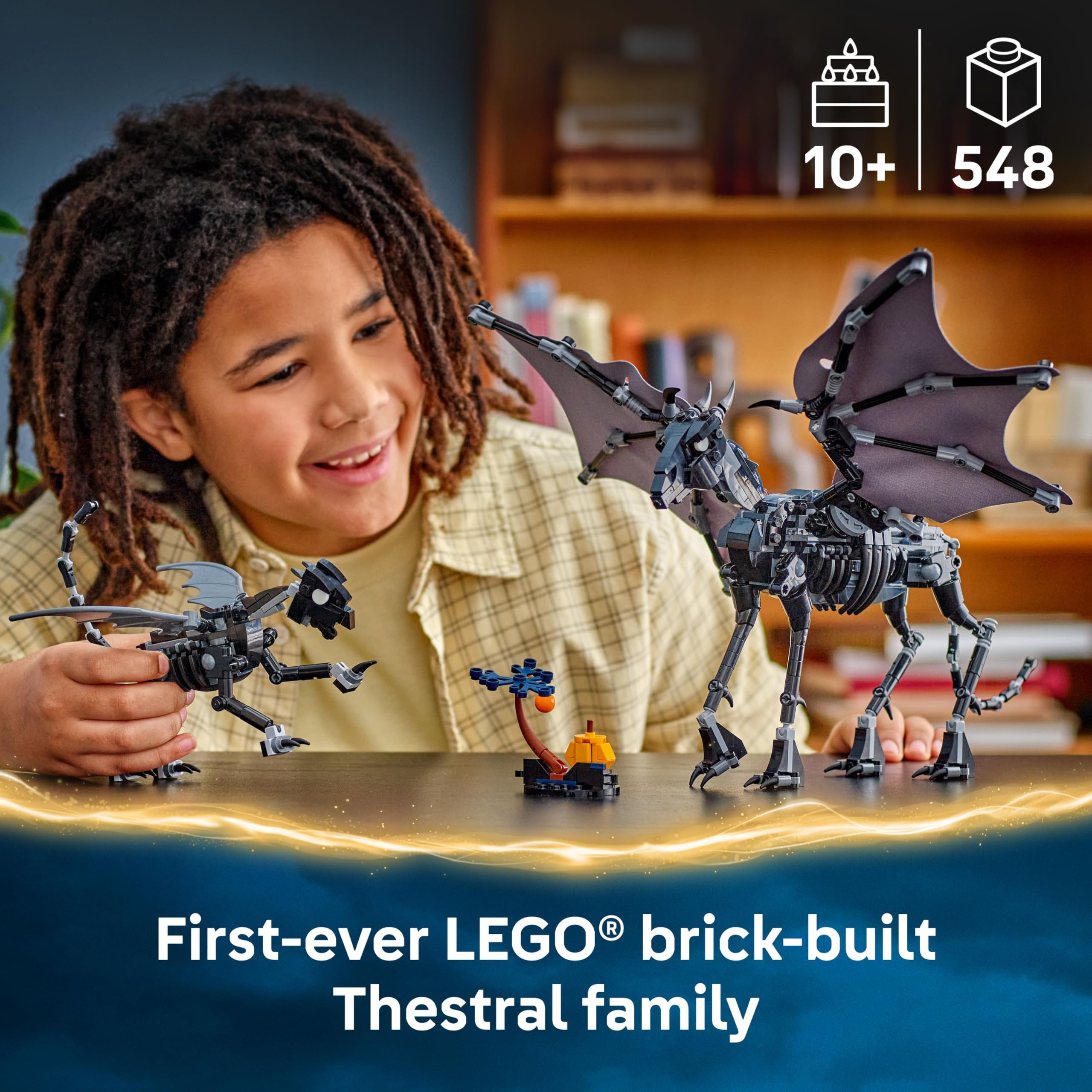 LEGO Harry Potter Thestral Family - Pretend Play Learning and Building Toy for Kids, Boys and Girls, Ages 10+ - Collectible Harry Potter Poseable Action Figures - Gift Idea for Birthdays - 76458