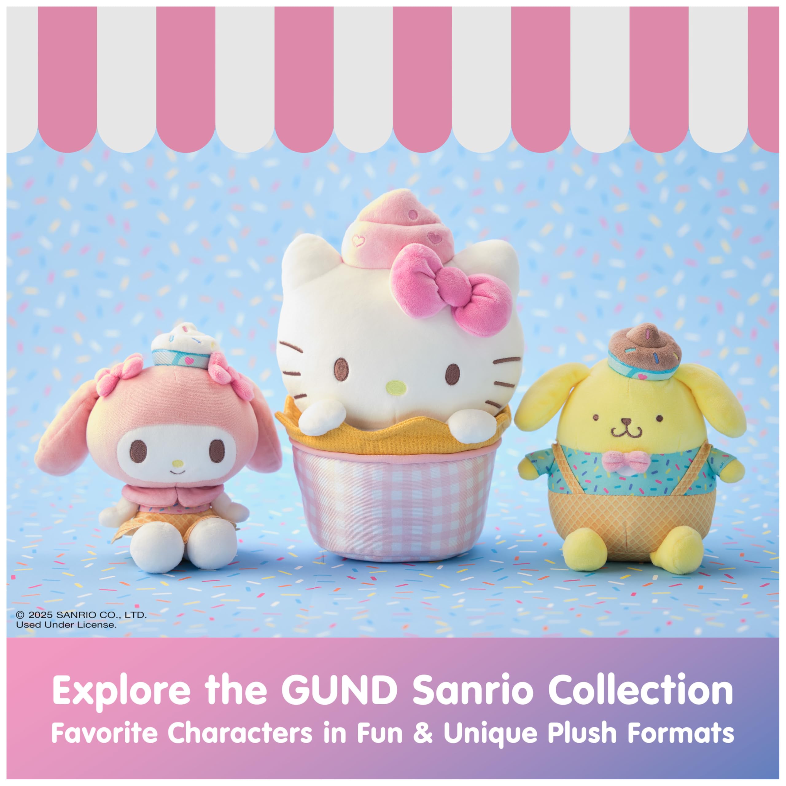 GUND Sanrio Hello Kitty 50th Anniversary Plush, Special Edition Stuffed Animal for Ages 1 and Up, Pink, 12”