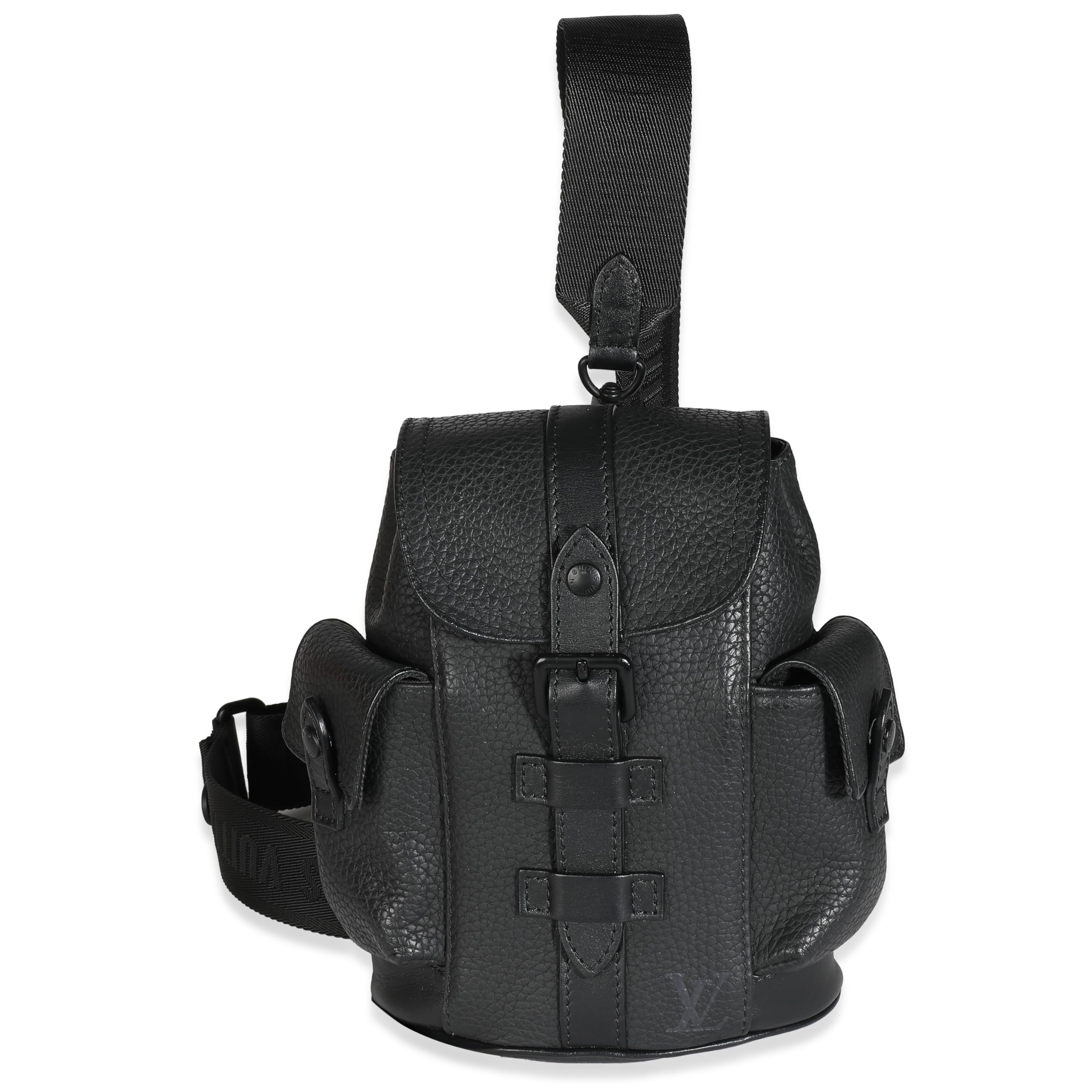 Louis Vuitton, Pre-Loved Black Taurillon Christopher XS Backpack
