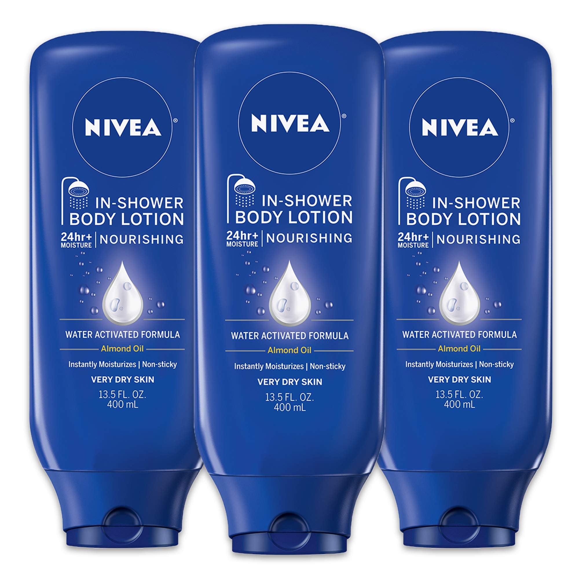 NIVEA Nourishing In Shower Lotion, Body Lotion for Dry Skin, 13.5 Fl Oz Bottle - Image 1