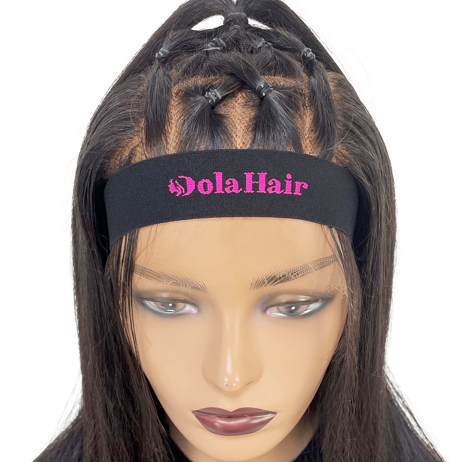 Dolahair Lace Glue, 1.3 Ounce, Waterproof, Extreme Hold, Invisible Bonding for Wigs & Hair Systems, Includes 2 Elastic Bands