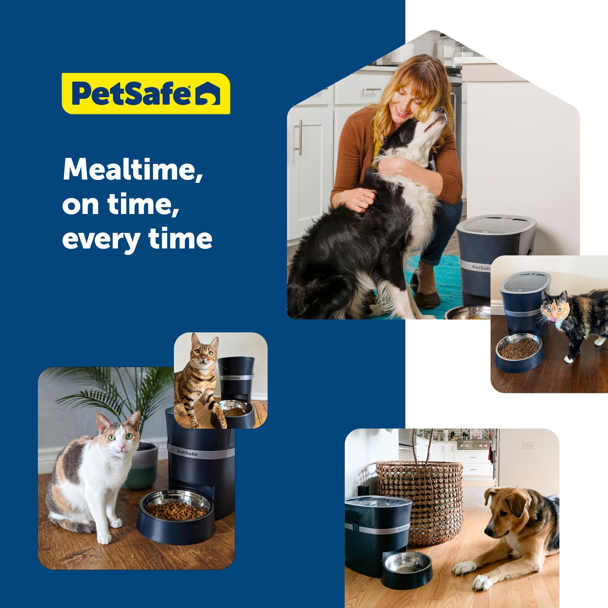 PetSafe Smart Feed - Electronic Pet Feeder for Cats & Dogs - 6L/24 Cup Capacity - Programmable Mealtimes - Alexa, Apple & Android Compatible - Backup Batteries Ensure Meal Delivery During Power Outage: Feeder for 1 Pet