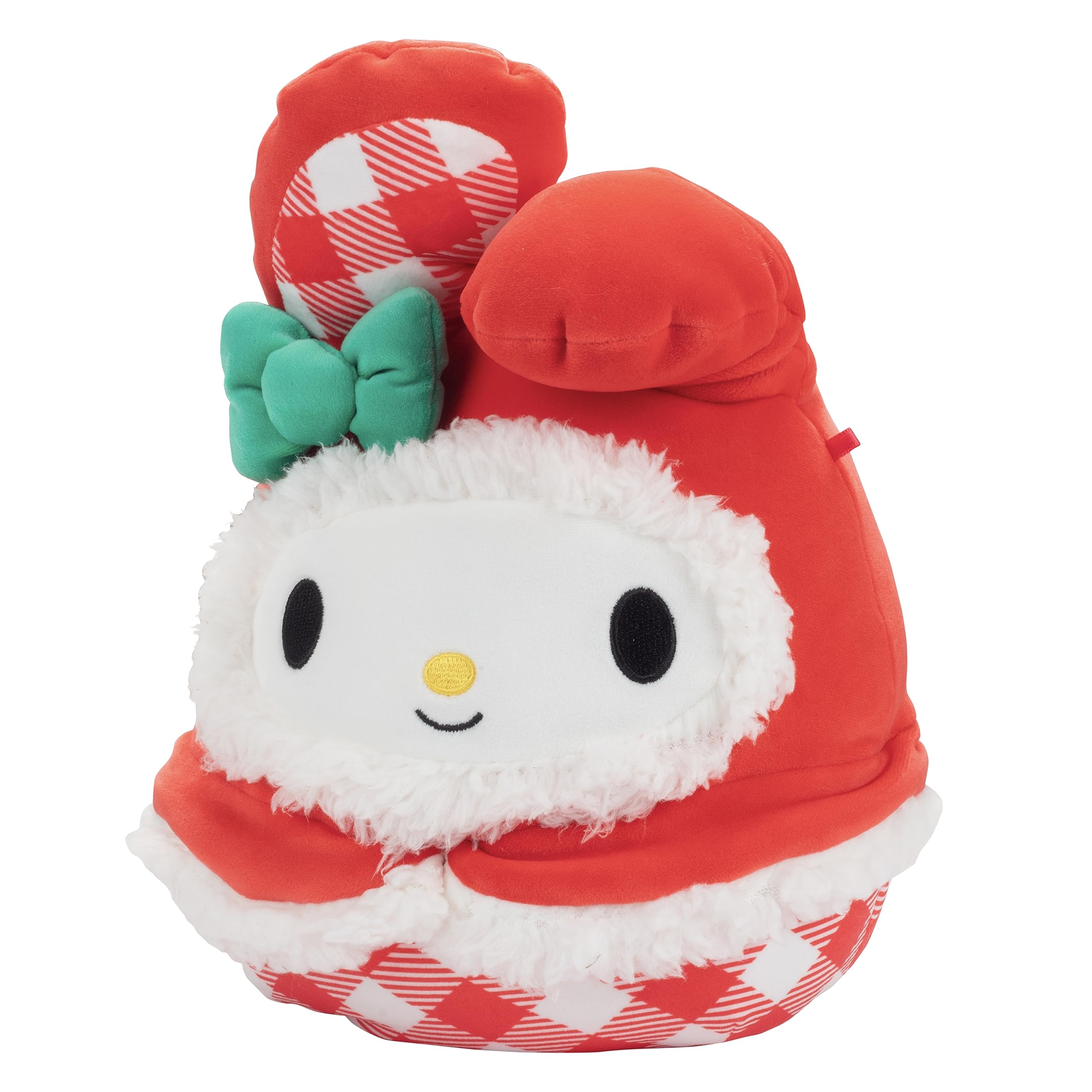 Squishmallows Original 8-Inch Hello Kitty Gingerbread Cookie - Official Jazwares Sanrio Holiday Plush - Collectible Soft & Squishy Stuffed Animal Toy- Add to Your Squad - Gift for Kids, Girls & Boys: Red
