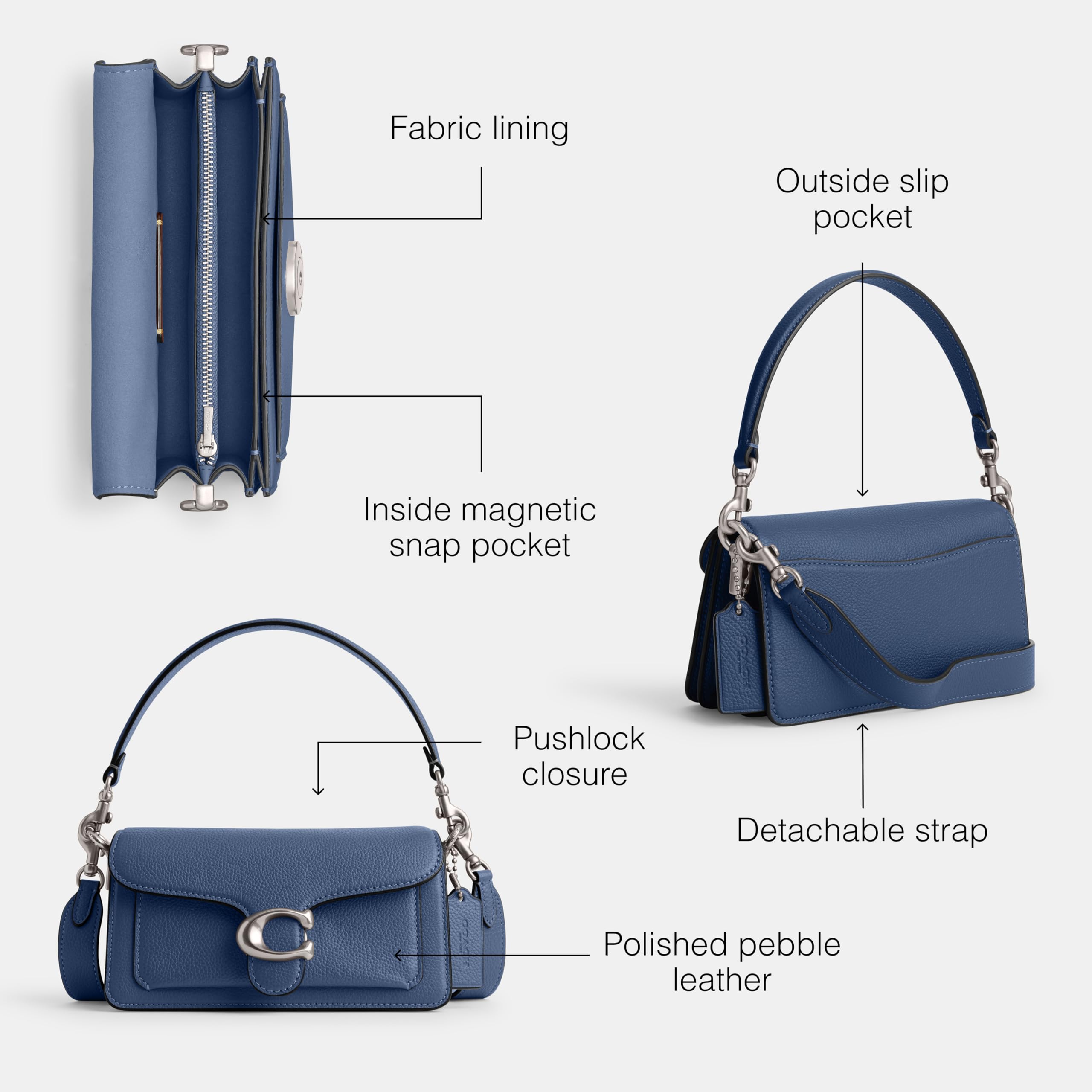Coach Tabby Shoulder Bag 20: One Size Sky Blue