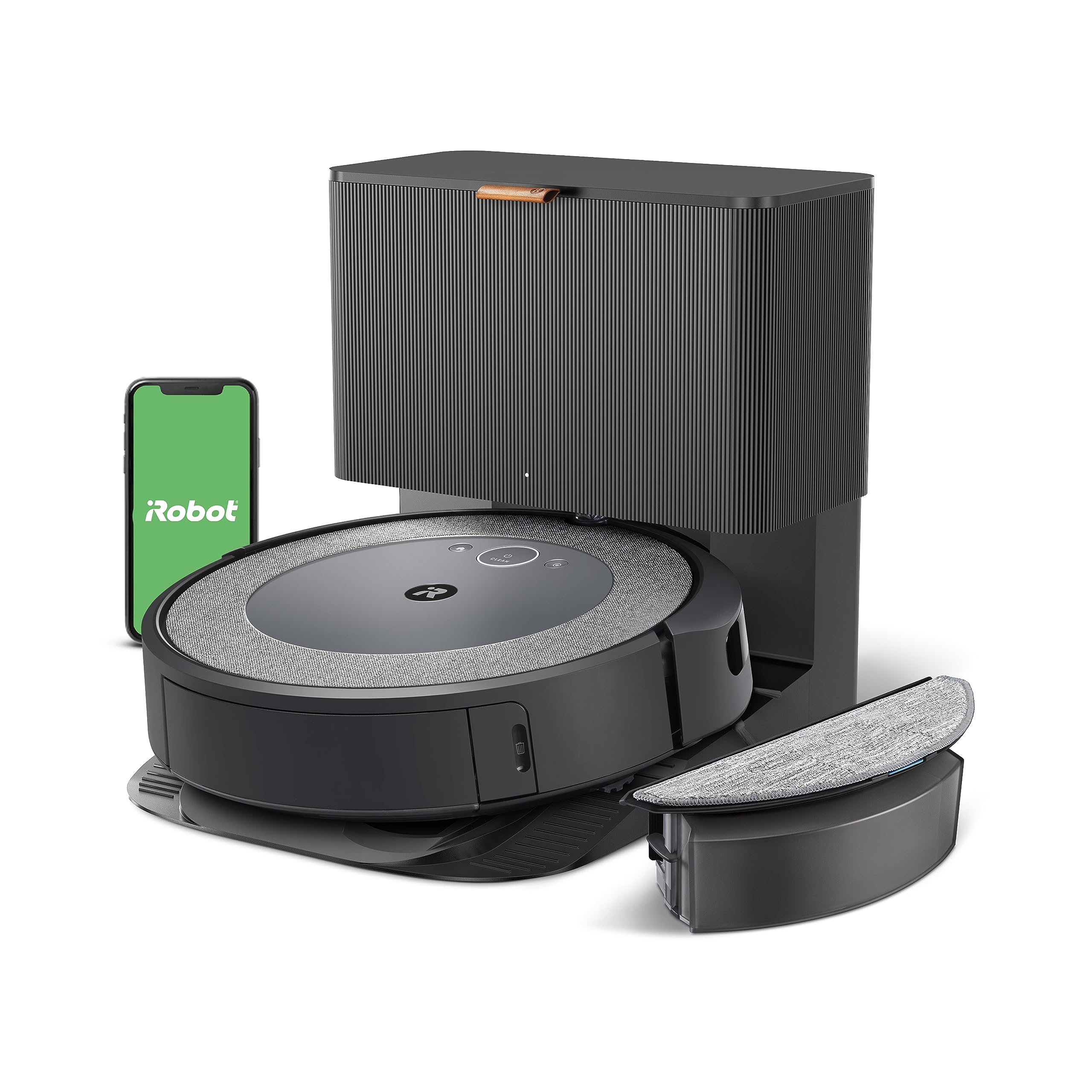 iRobot  Self-Emptying Robot Vacuum and Mop, Clean by Room with Smart Mapping, Empties Itself for Up to 60 Days, Works with Alexa, Personalized Cleaning OS: Roomba Combo i5+