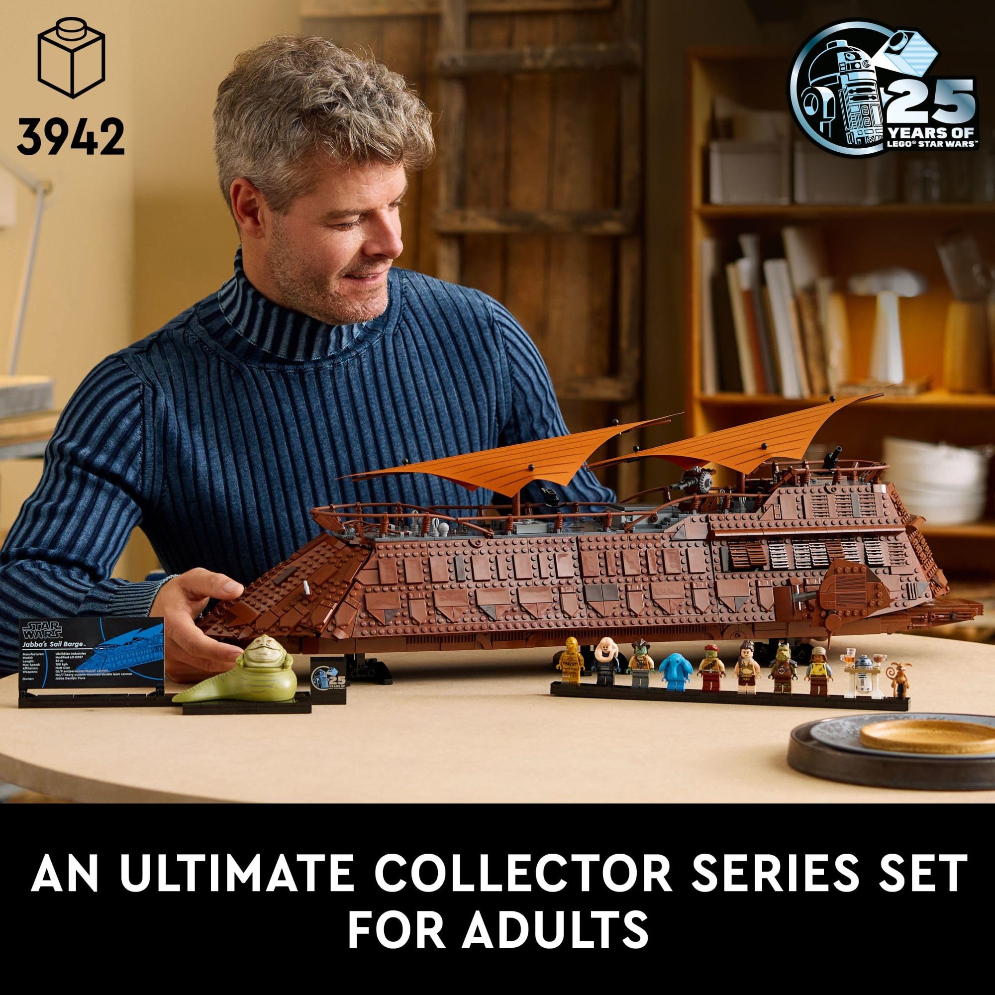 LEGO Star Wars Jabba's Sail Barge Building Sets for Adults - Star Wars Ship Collectibles Set for Fans - 3,942 Piece Display - Gifts for Men & Women - 75397