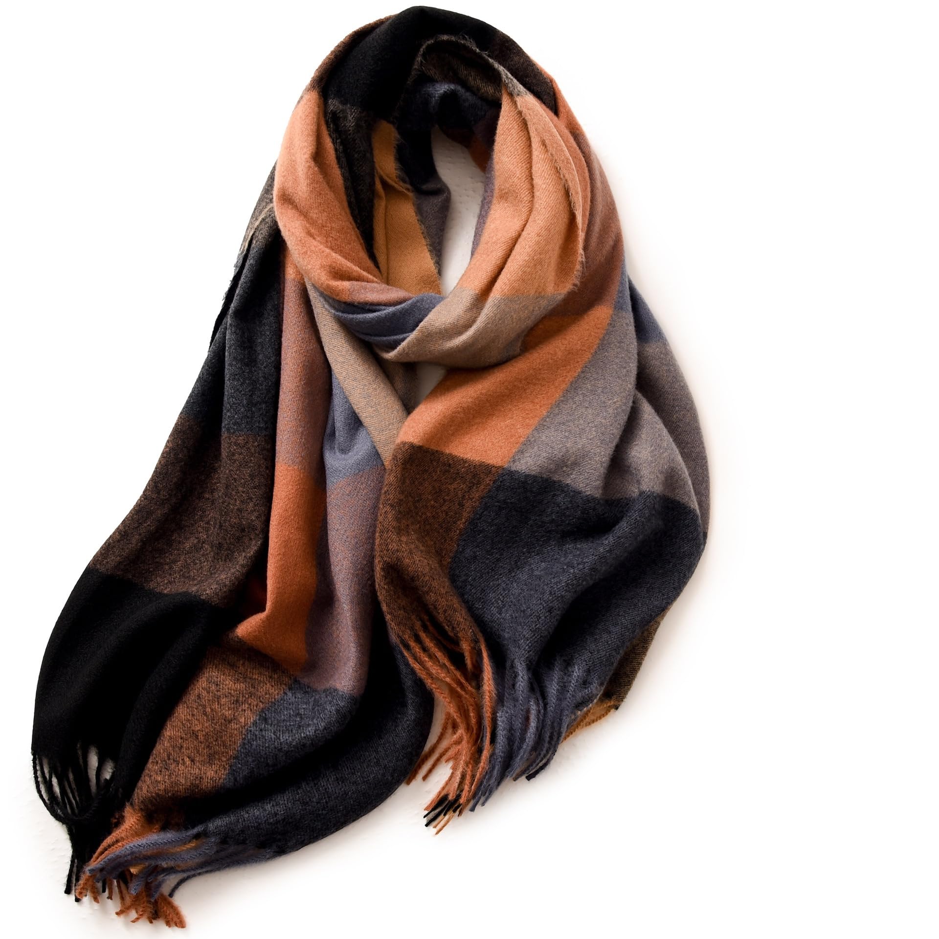 PCIQUTE Tartan Plaid Scarves for Women Winter,Long Scarves for Women with Fringe,Super Soft Scarf for Women Winter