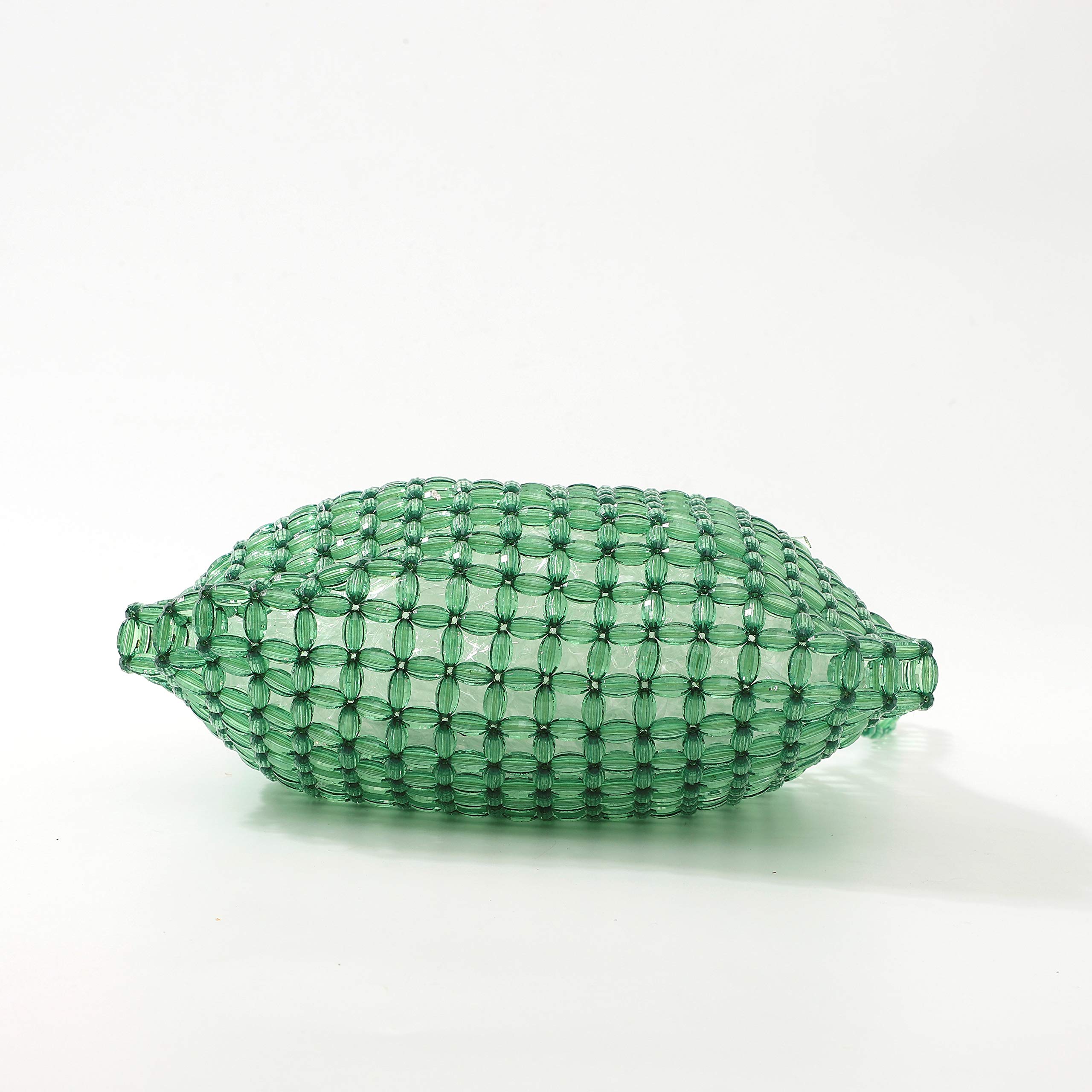 Abvokury YIFEI Women Green Colored Transparent Beaded Acrylic Shoulderbag Evening Handmade Crossbody Bags: Abvokury YIFEI Women Green Colored Transparent Beaded Acrylic Shoulderbag Evening Handmade Crossbody Bags