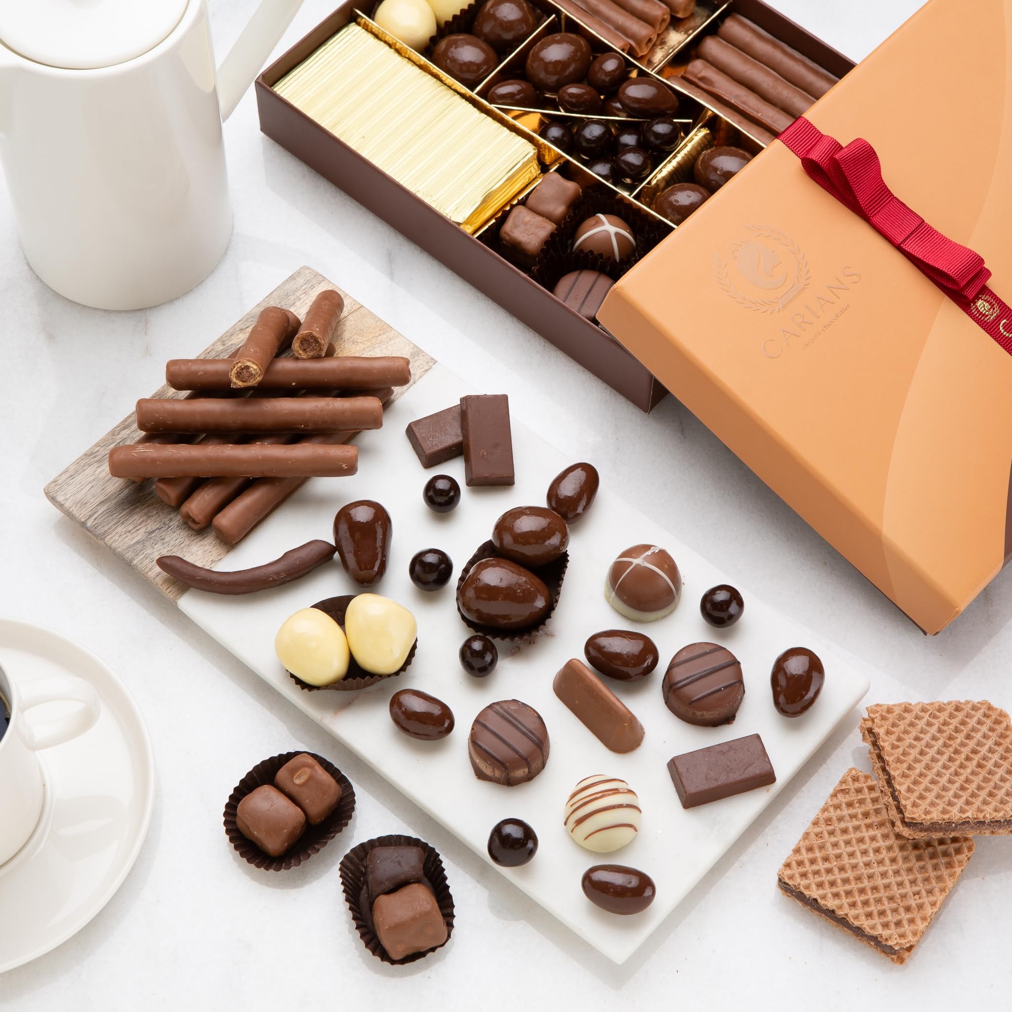 CARIANS Chocolate Gift Box, Mother's Day Assorted Luxury Premium Pralines Gourmet Chocolate Gift Basket, Dark, Milk & Truffles, Box of Cand - Image 5